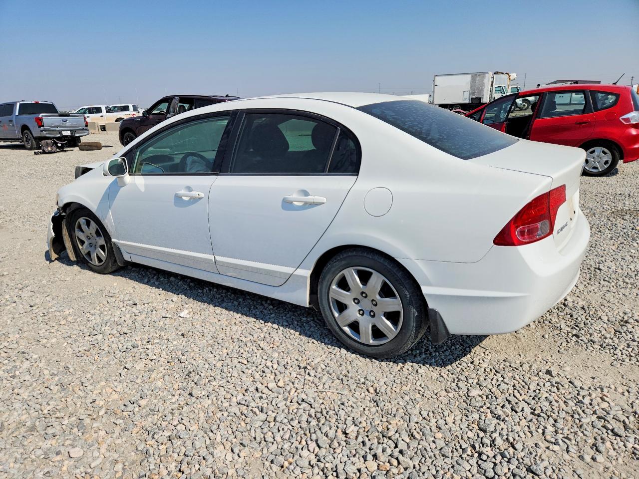 2008 Honda Civic Lx White vin: 2HGFA16528H331199