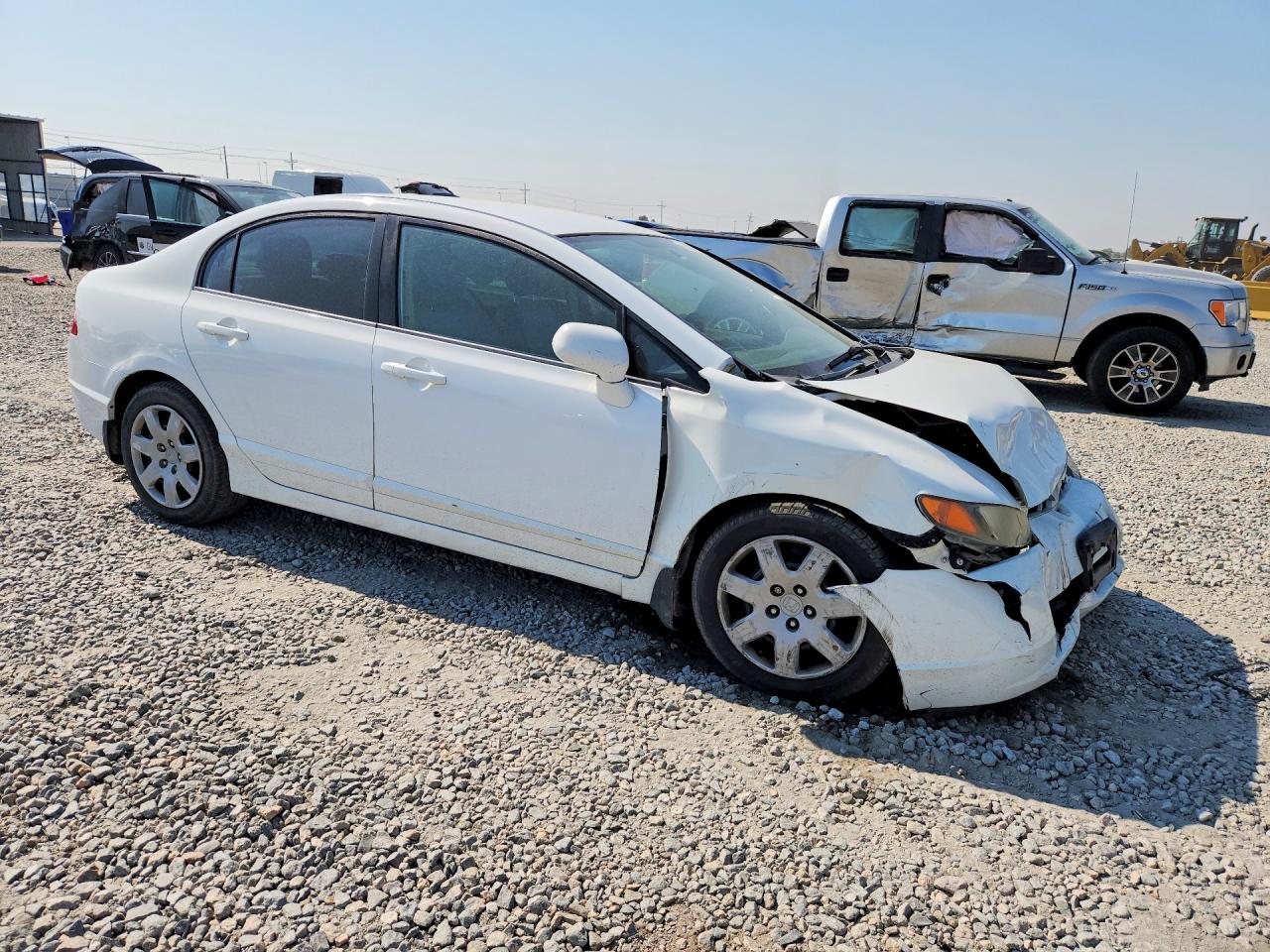 2008 Honda Civic Lx White vin: 2HGFA16528H331199