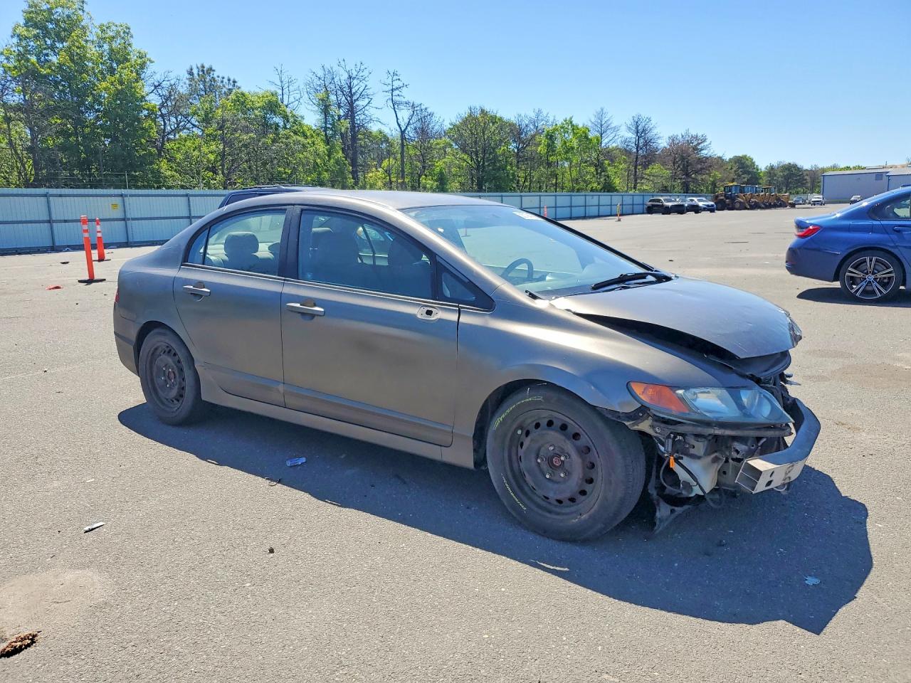 2008 Honda Civic Lx Gray vin: 2HGFA16528H516787
