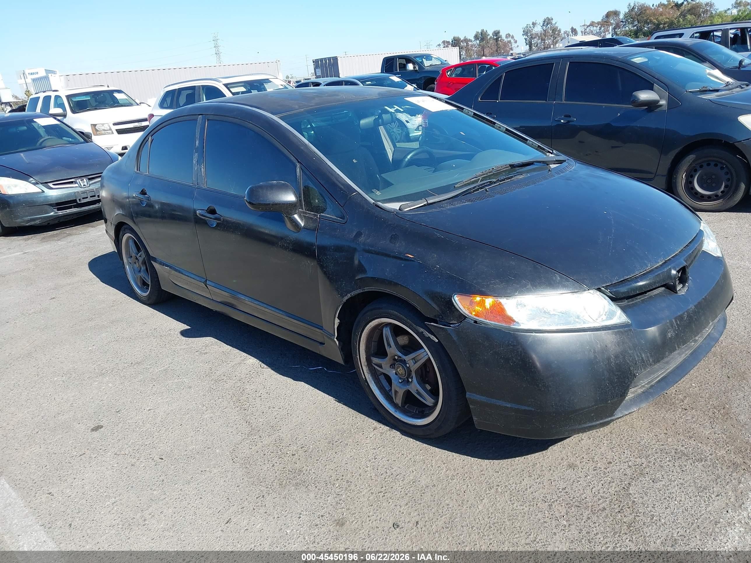 2008 Honda Civic Lx Черный vin: 2HGFA16528H521276