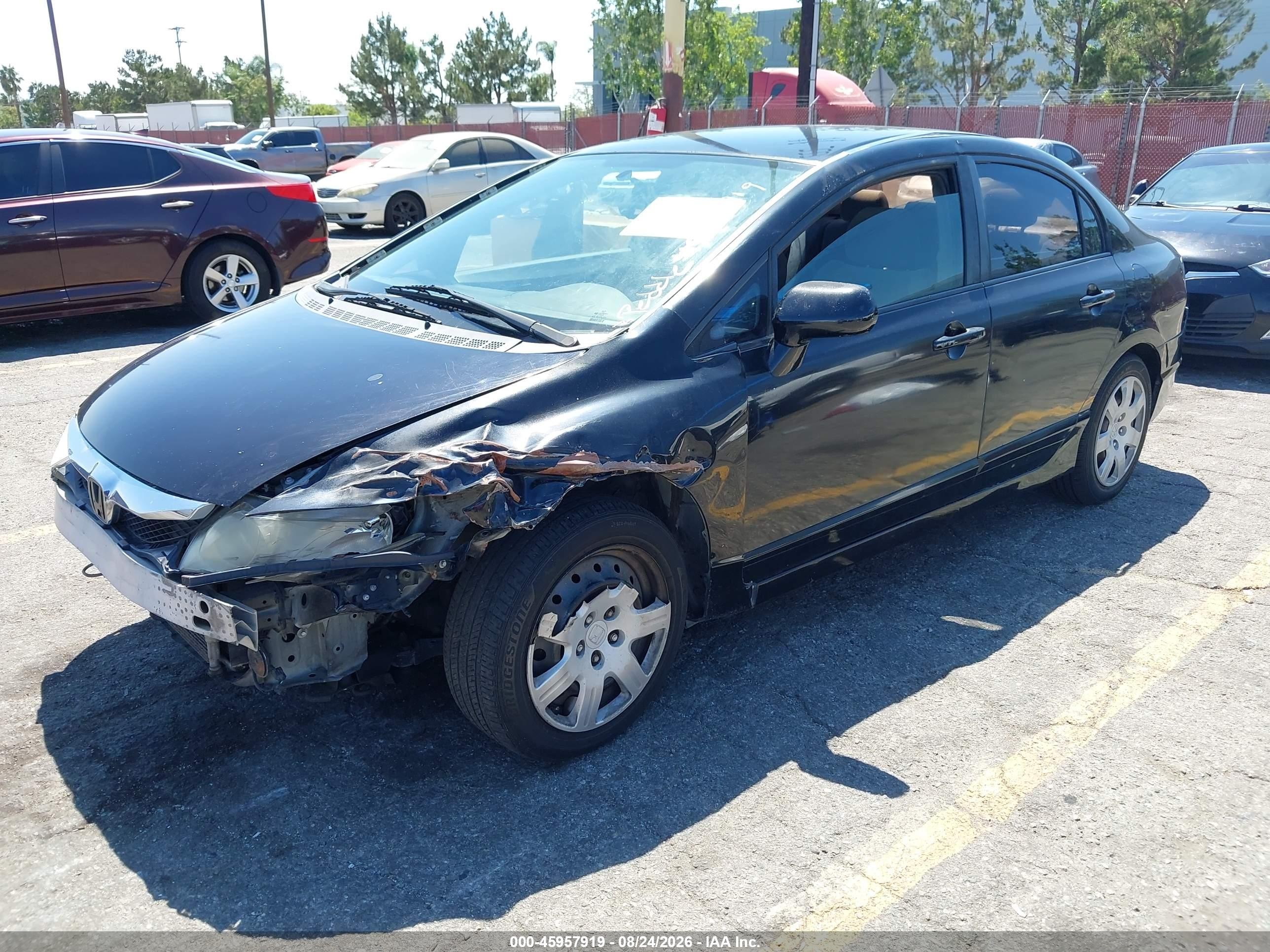 2009 Honda Civic Lx Черный vin: 2HGFA16529H324755