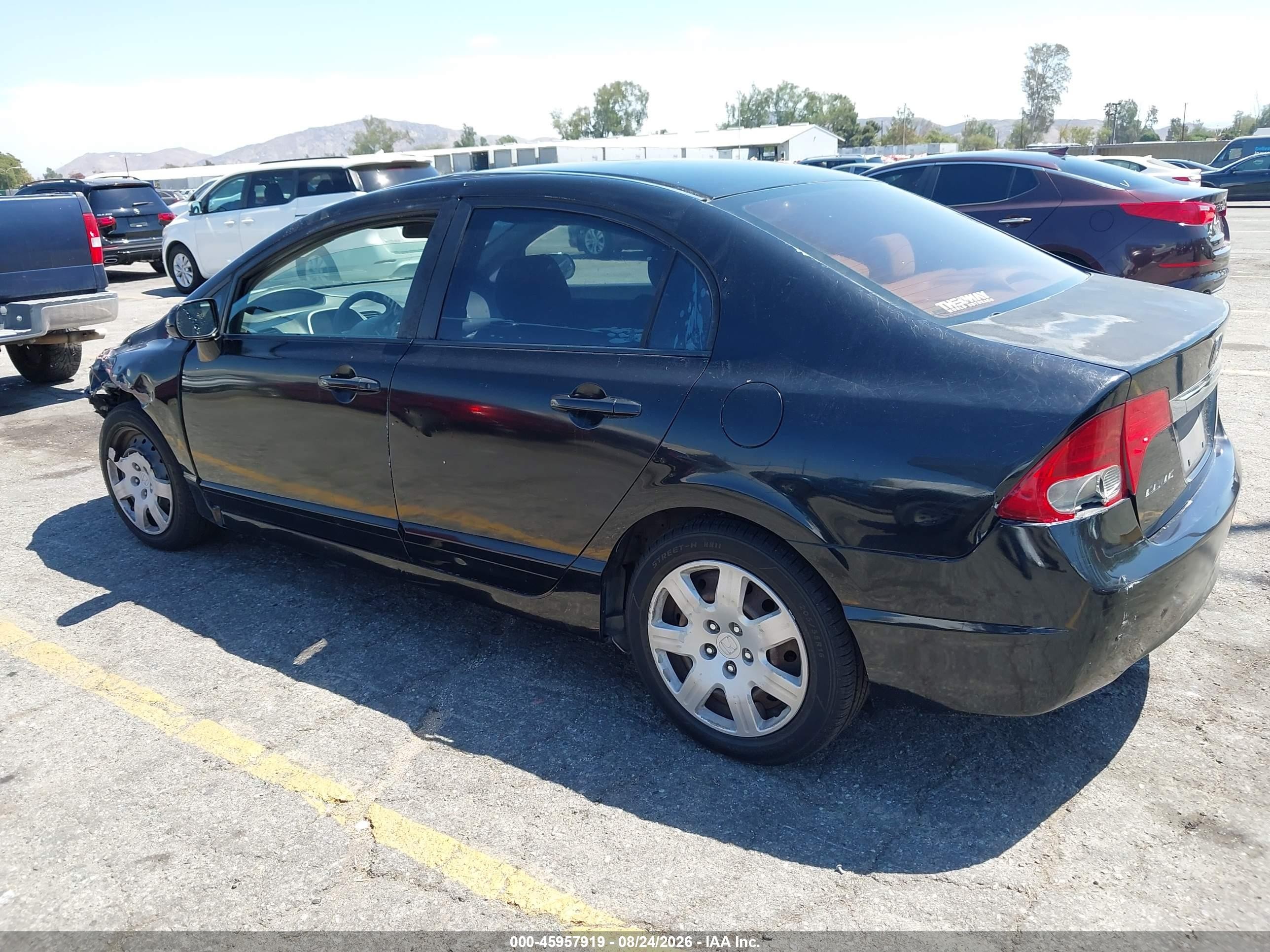 2009 Honda Civic Lx Черный vin: 2HGFA16529H324755