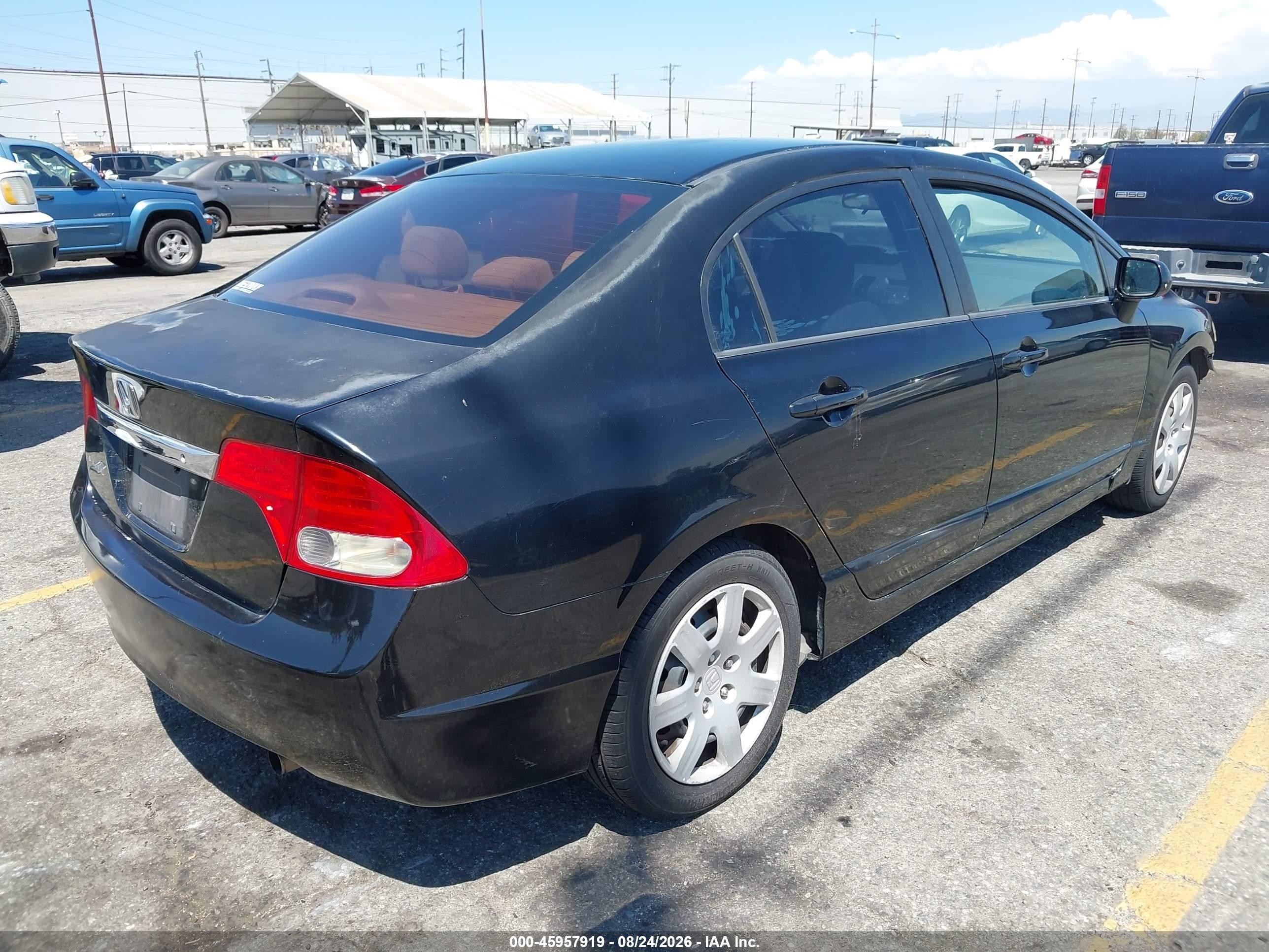 2009 Honda Civic Lx Черный vin: 2HGFA16529H324755