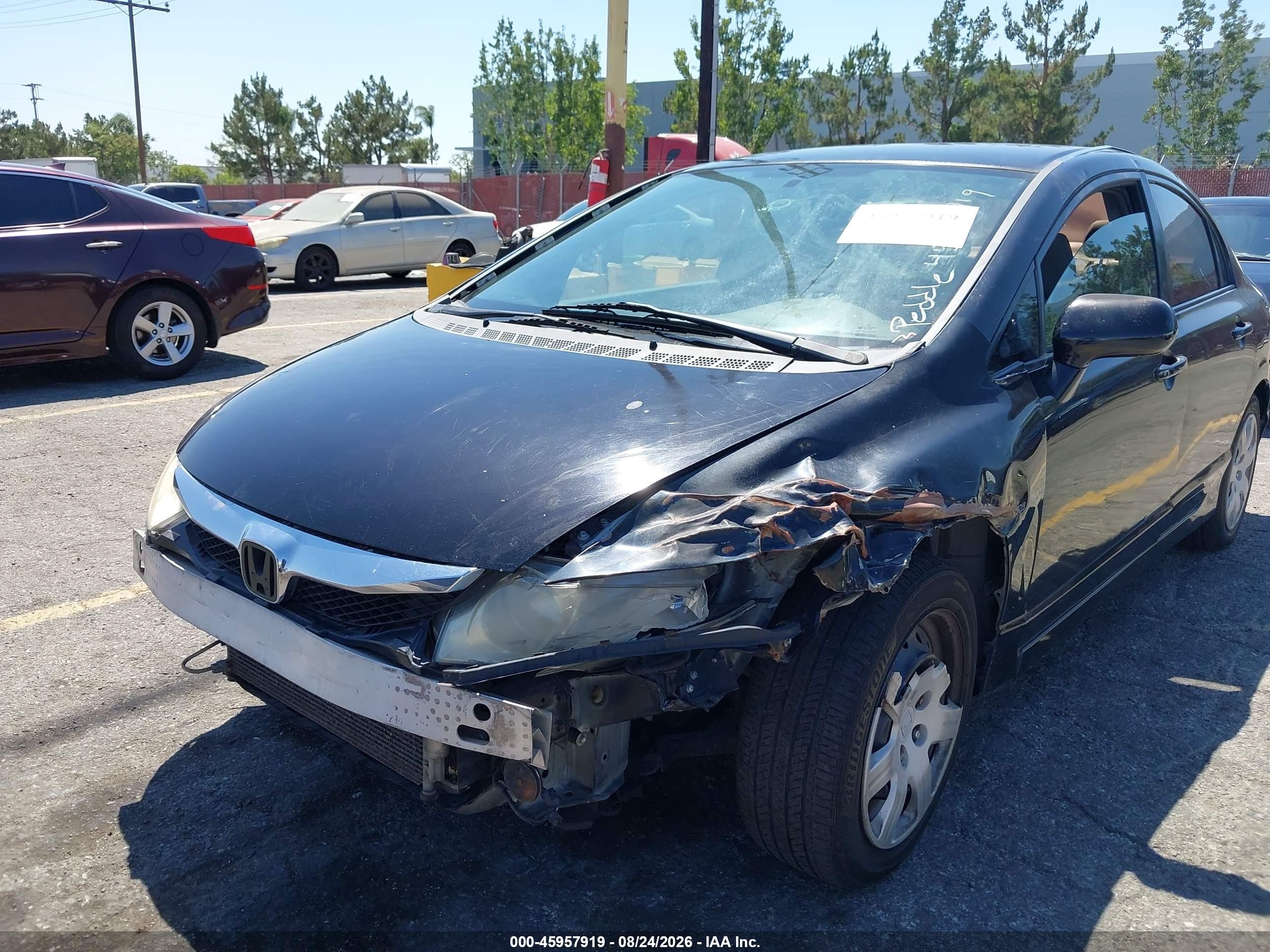 2009 Honda Civic Lx Черный vin: 2HGFA16529H324755