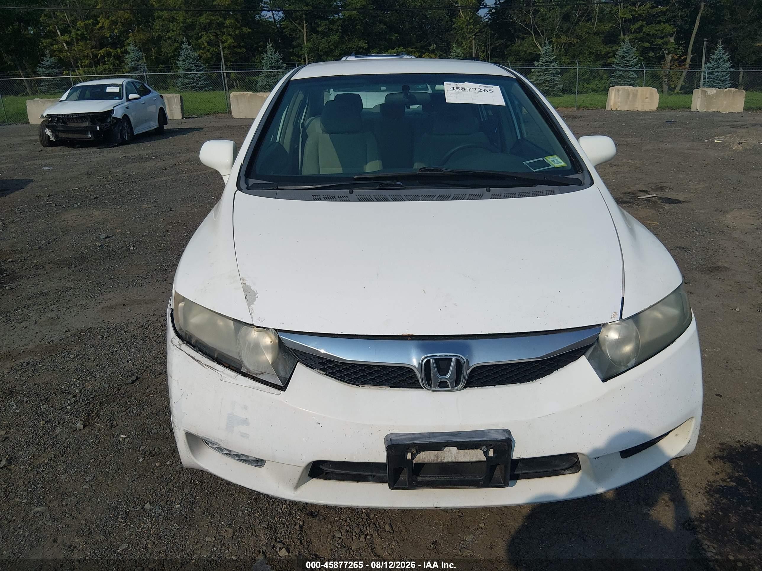 2009 Honda Civic Lx White vin: 2HGFA16529H332127
