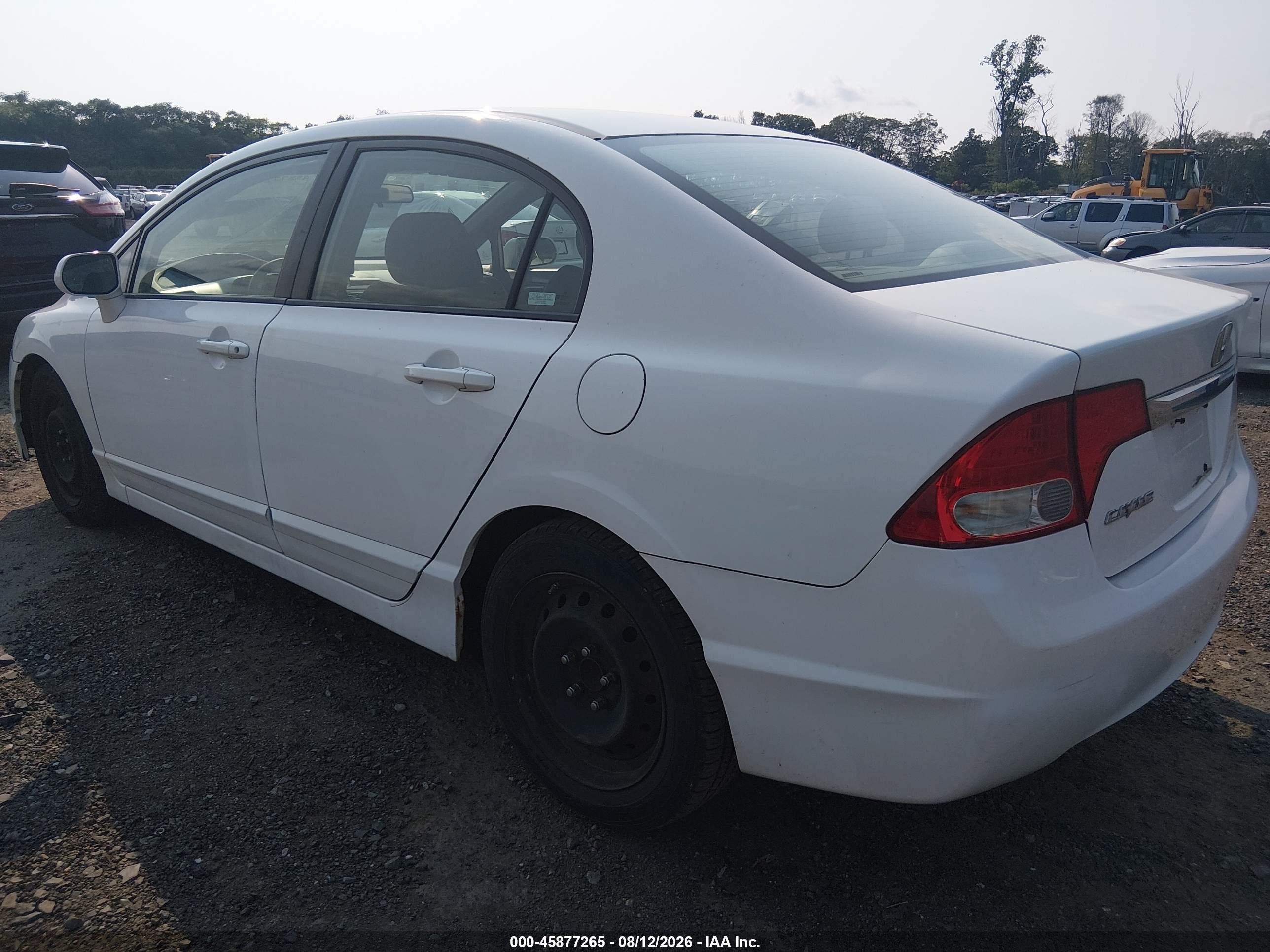 2009 Honda Civic Lx White vin: 2HGFA16529H332127
