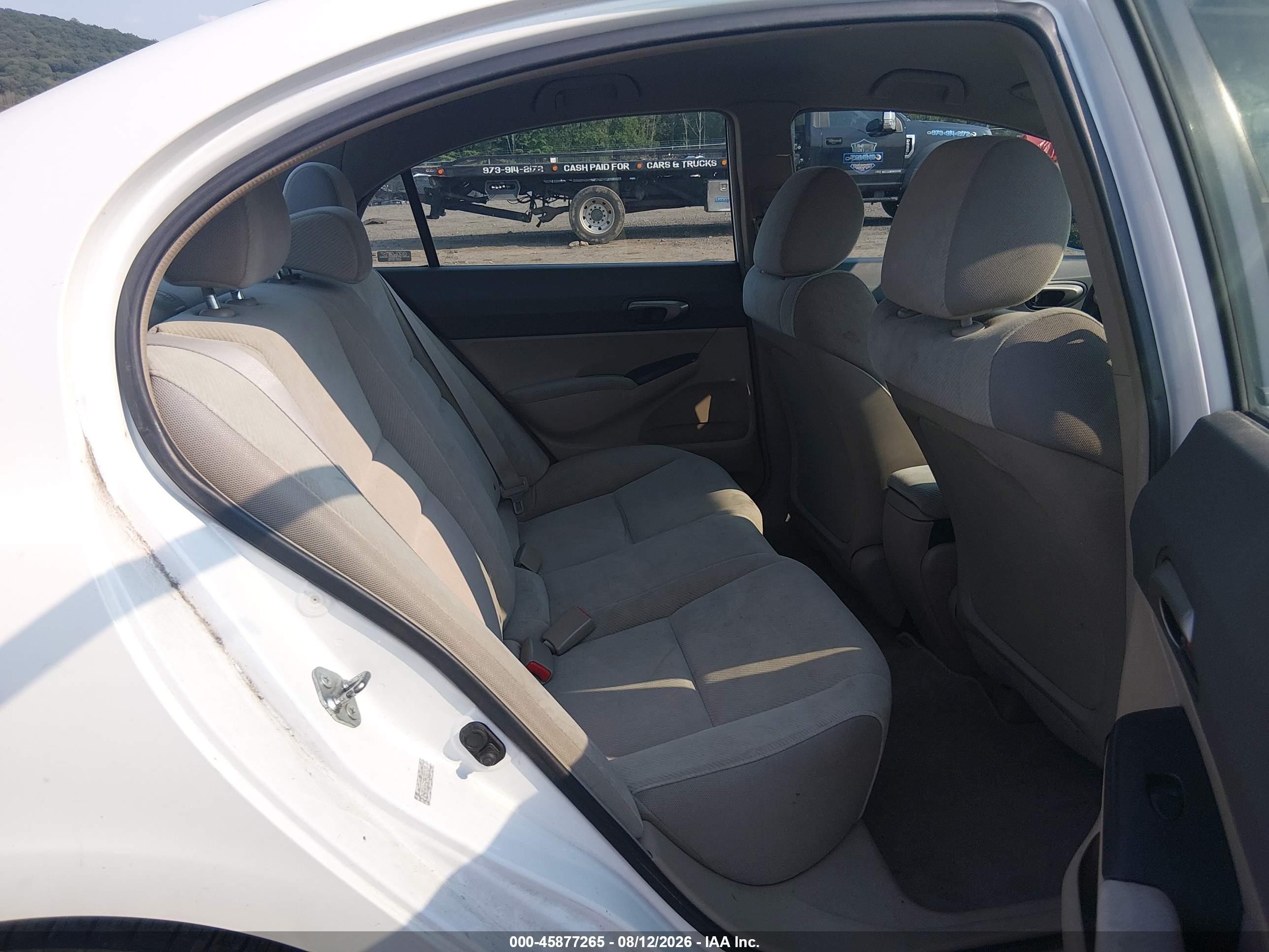 2009 Honda Civic Lx White vin: 2HGFA16529H332127