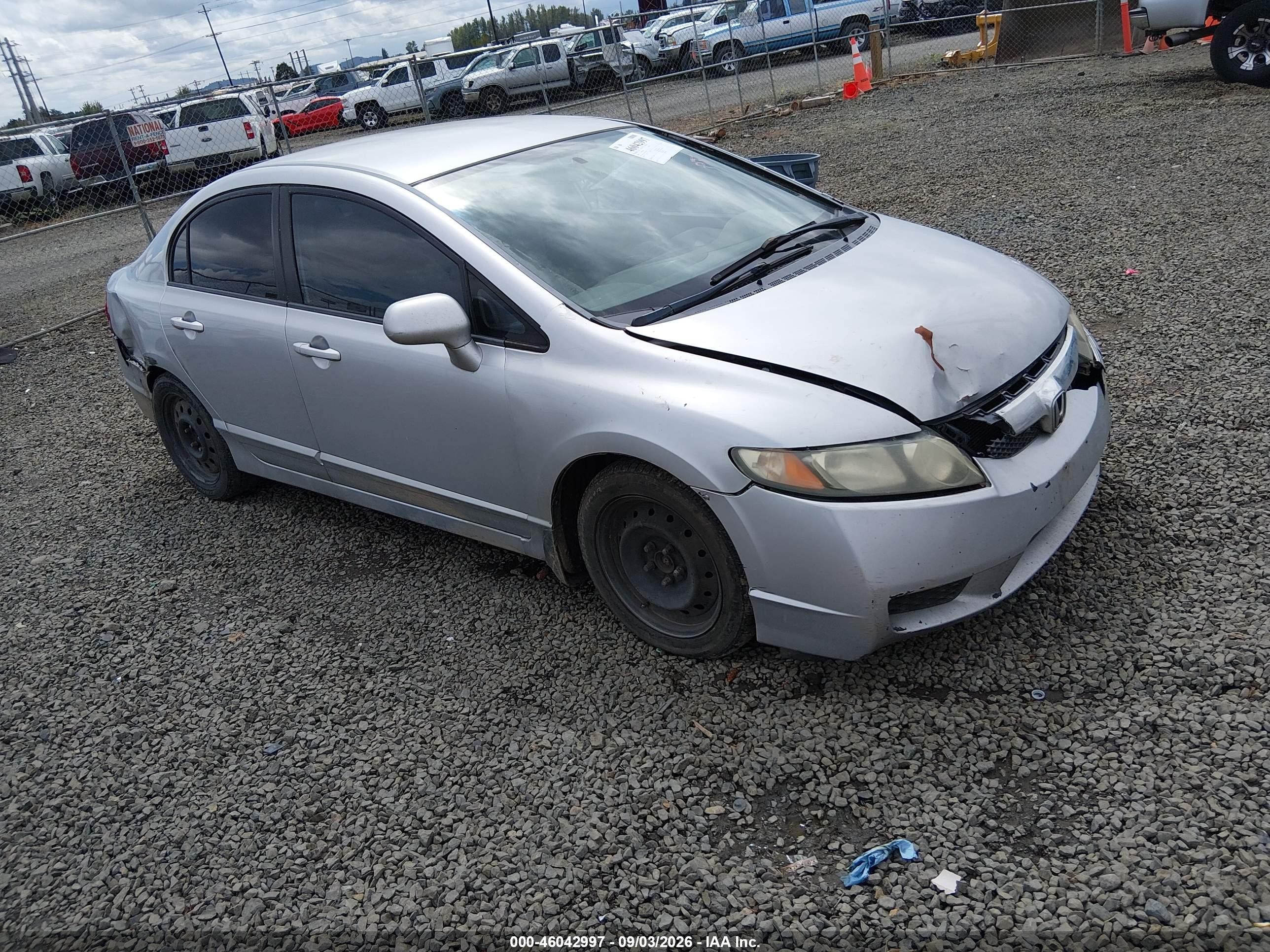 2009 Honda Civic Lx Серебряный vin: 2HGFA16529H338705