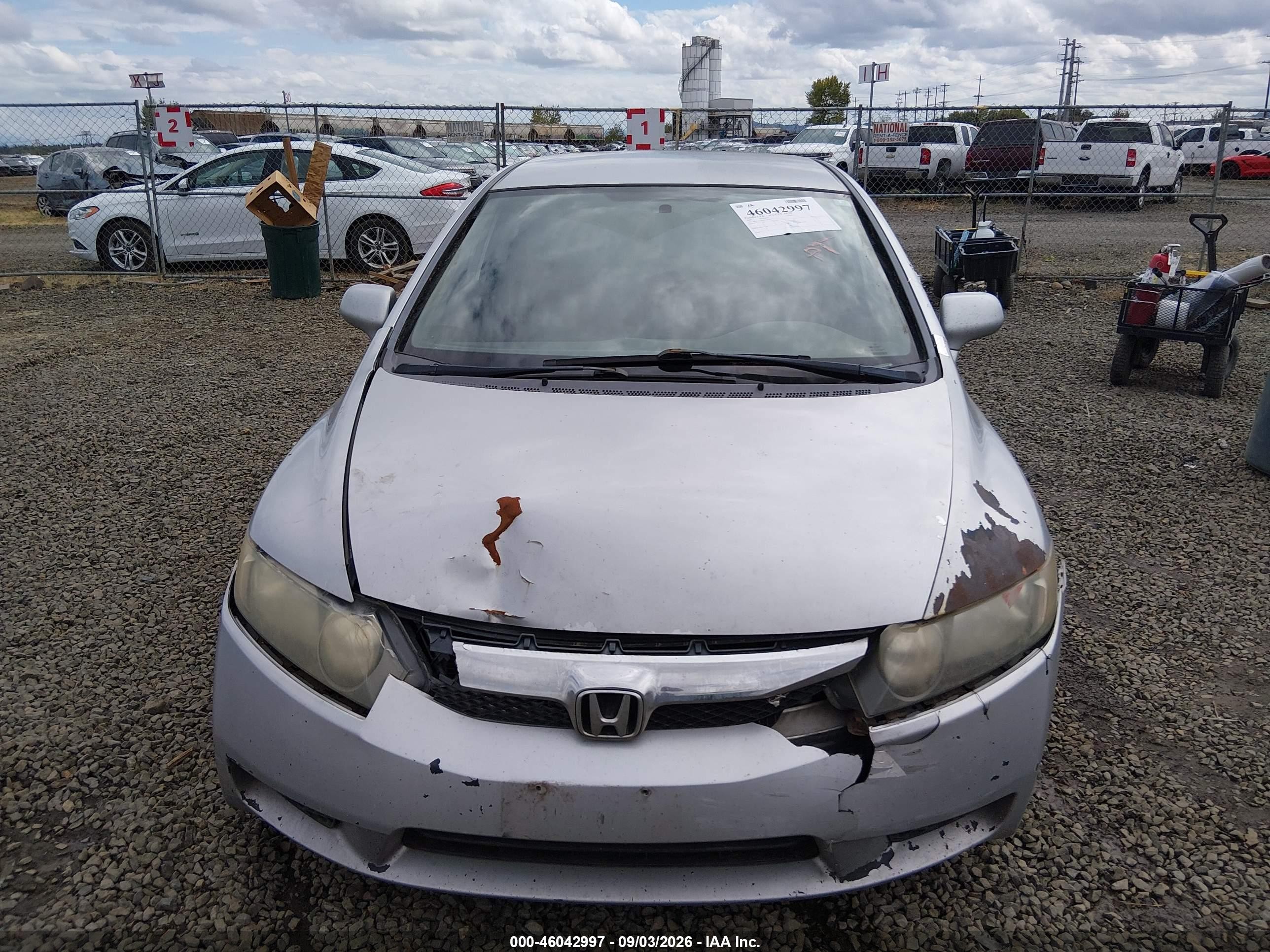 2009 Honda Civic Lx Серебряный vin: 2HGFA16529H338705