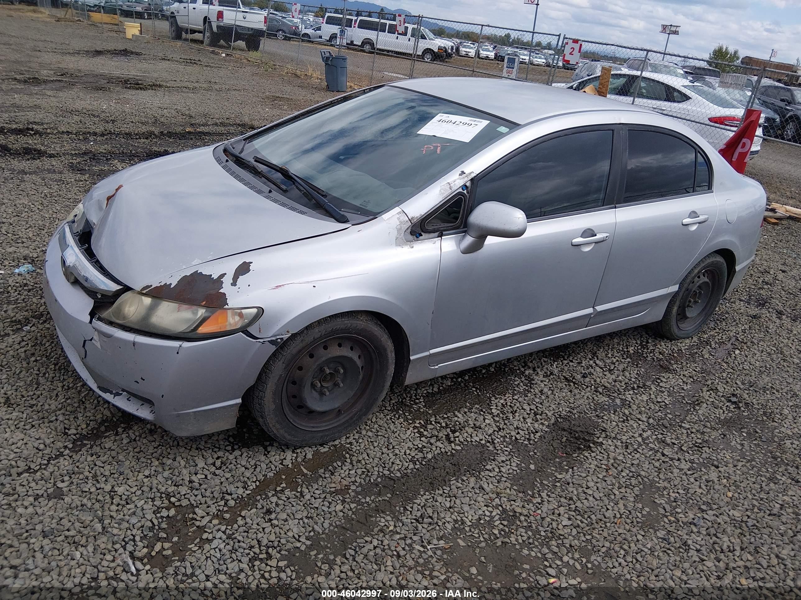 2009 Honda Civic Lx Серебряный vin: 2HGFA16529H338705