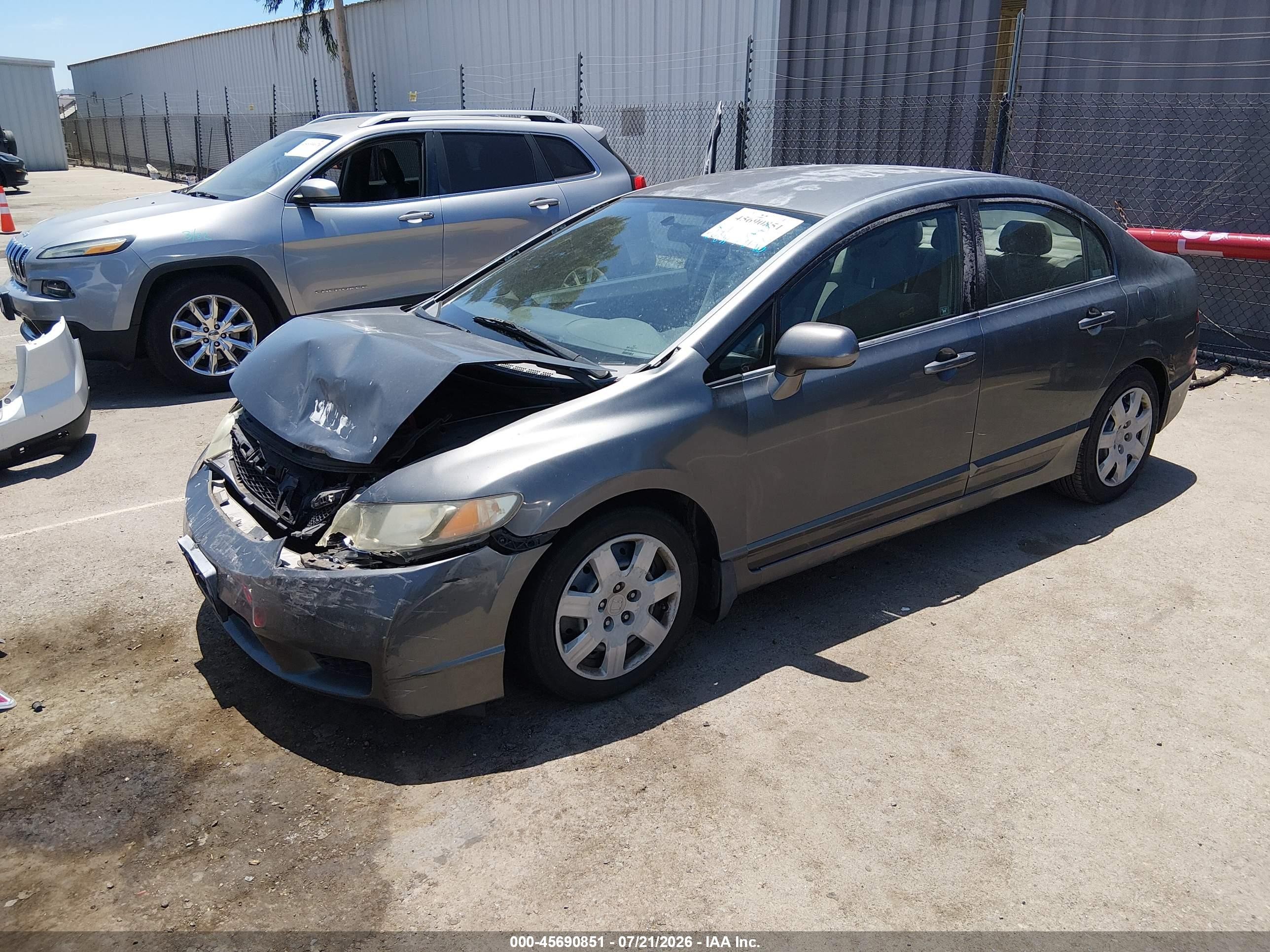 2009 Honda Civic Lx Серый vin: 2HGFA16529H348926