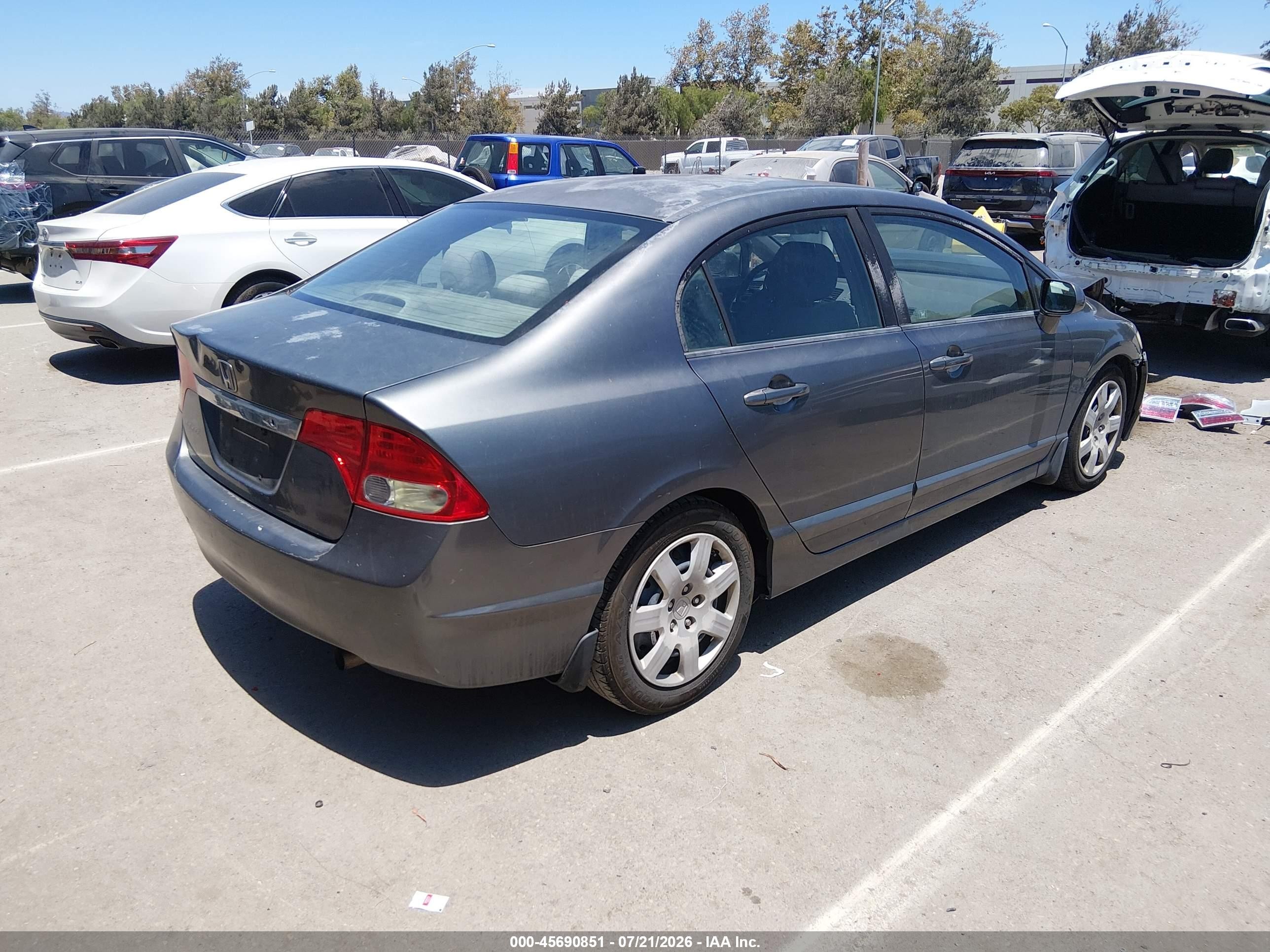 2009 Honda Civic Lx Серый vin: 2HGFA16529H348926