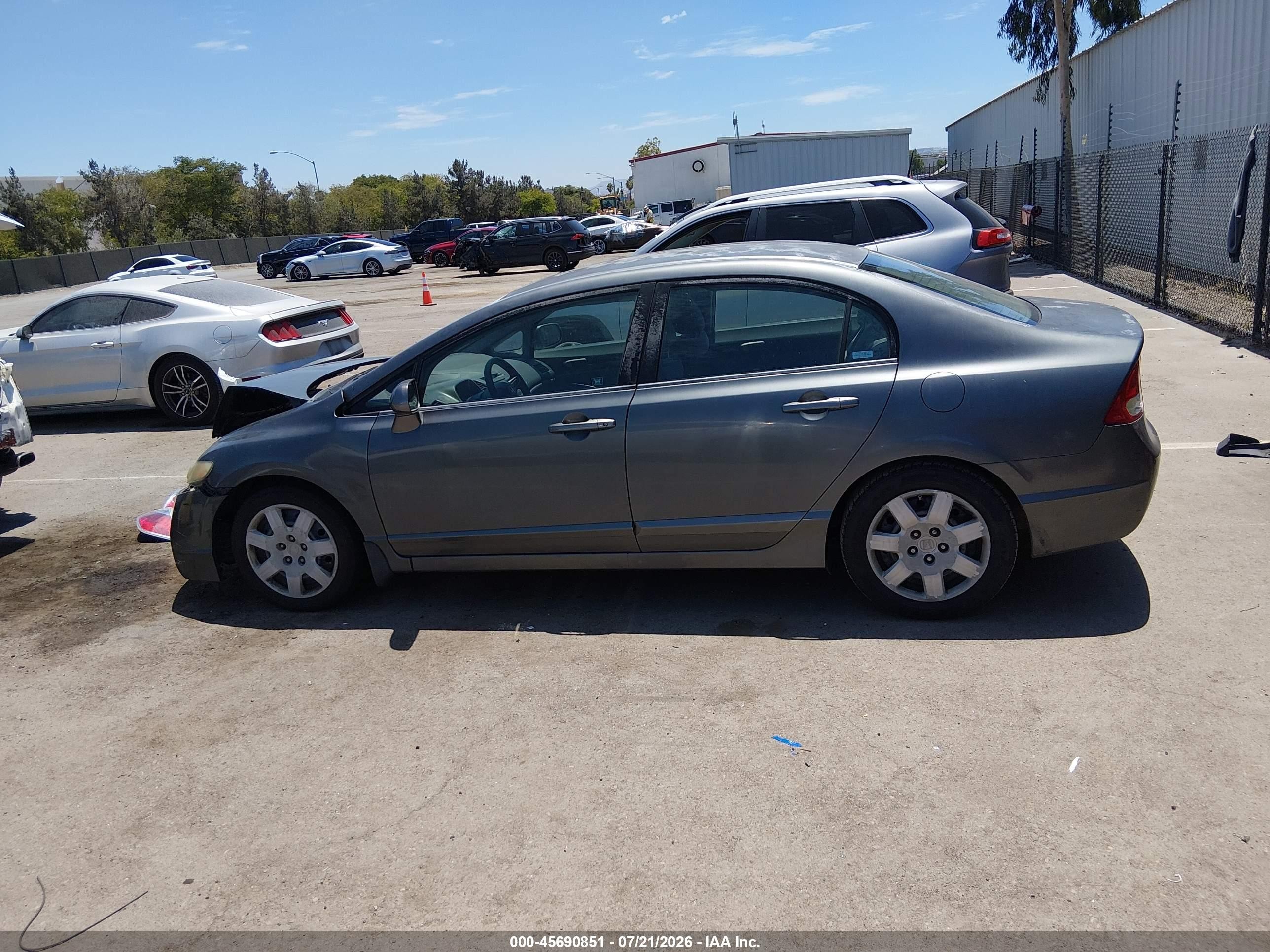 2009 Honda Civic Lx Серый vin: 2HGFA16529H348926
