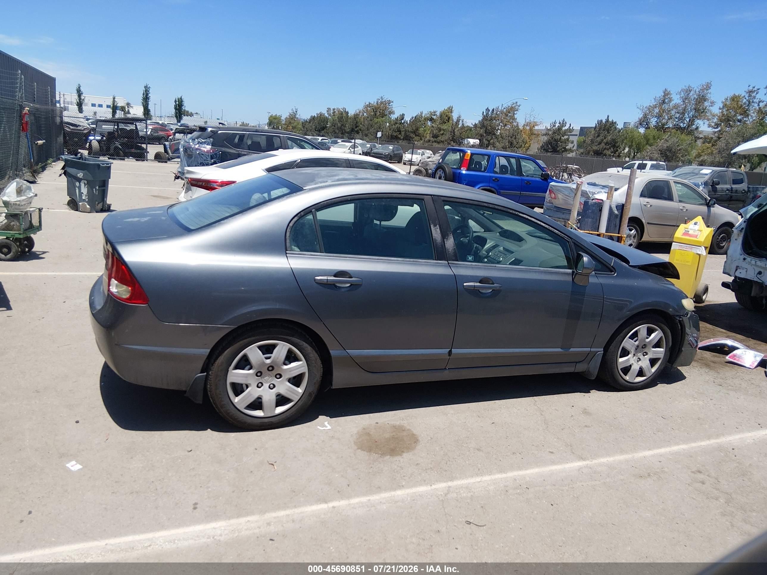 2009 Honda Civic Lx Серый vin: 2HGFA16529H348926