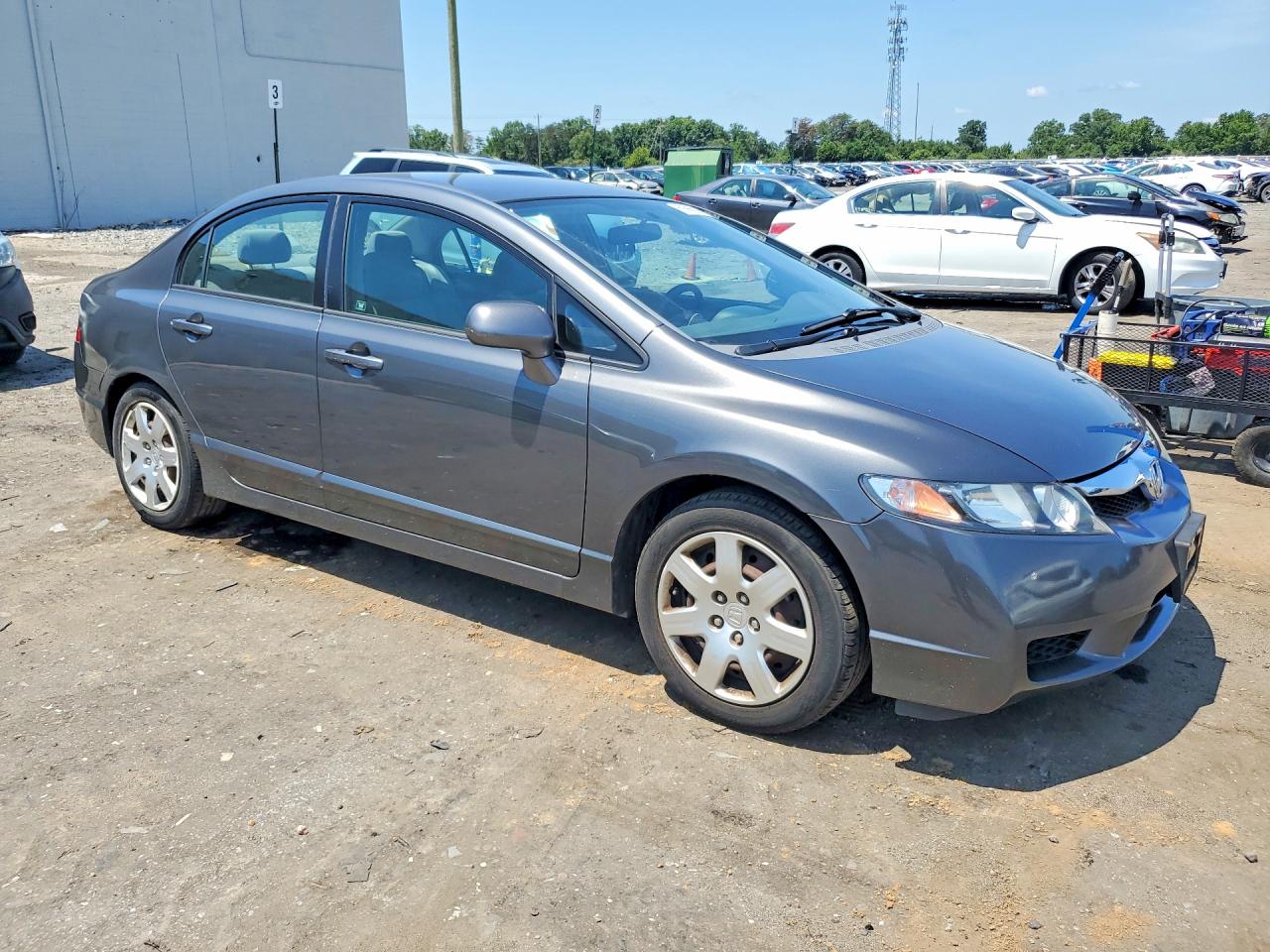 2009 Honda Civic Lx Gray vin: 2HGFA16529H366312