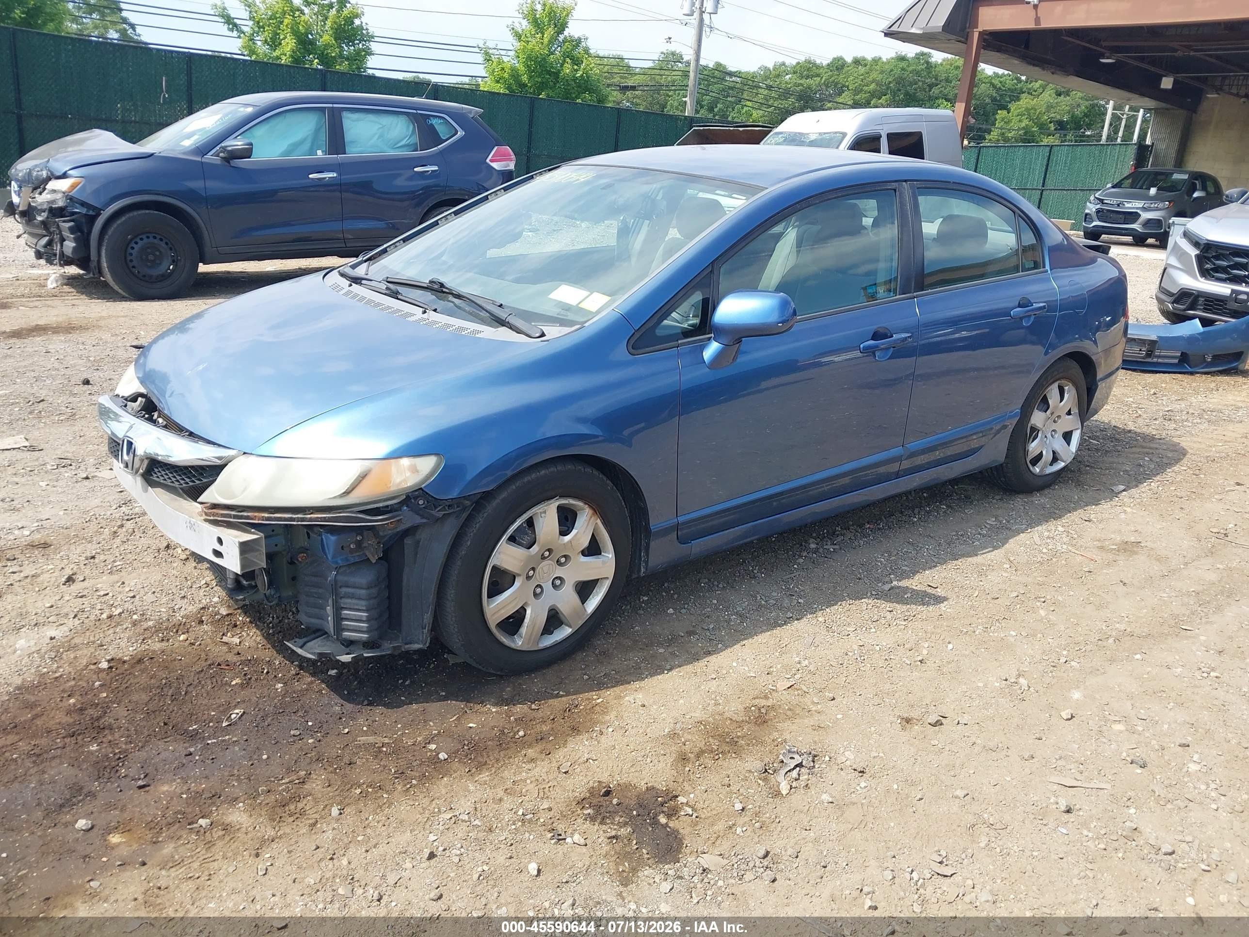 2009 Honda Civic Lx Синий vin: 2HGFA16529H367802