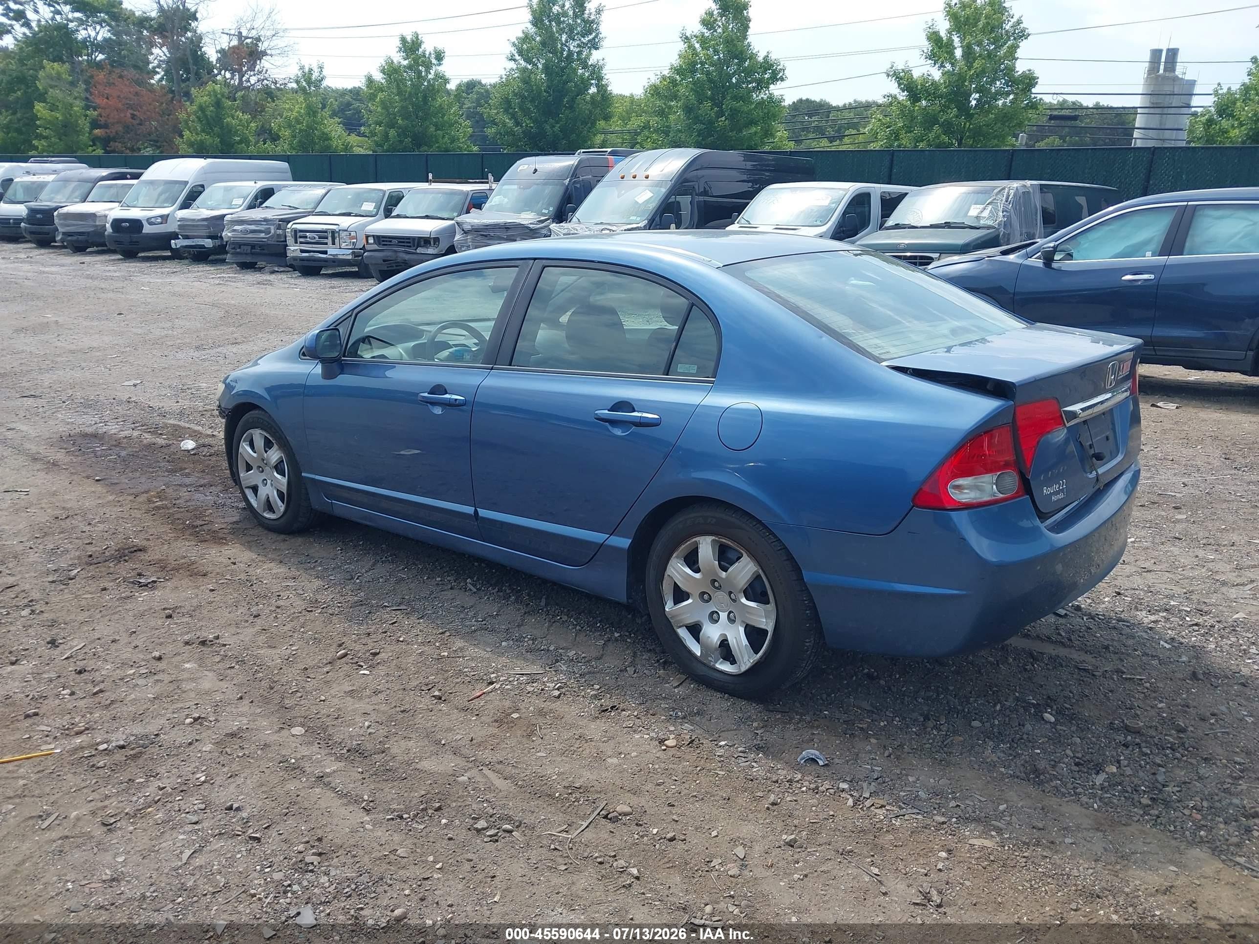 2009 Honda Civic Lx Синий vin: 2HGFA16529H367802