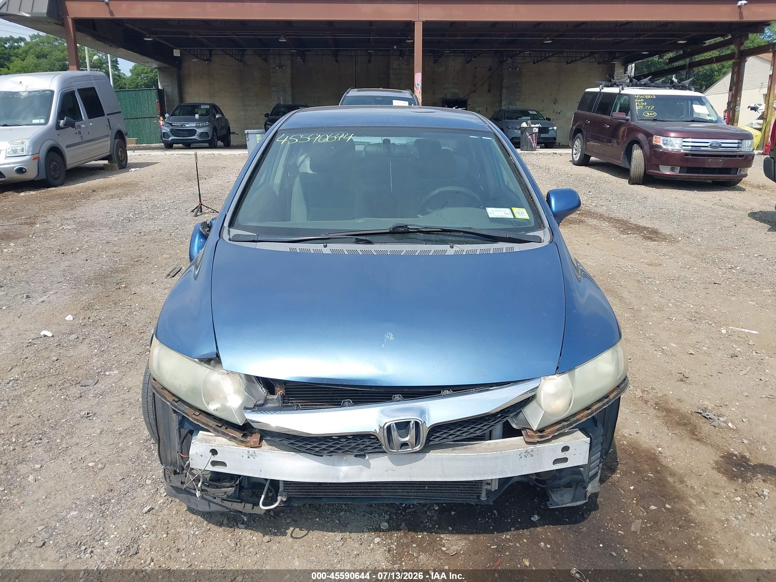 2009 Honda Civic Lx Синий vin: 2HGFA16529H367802