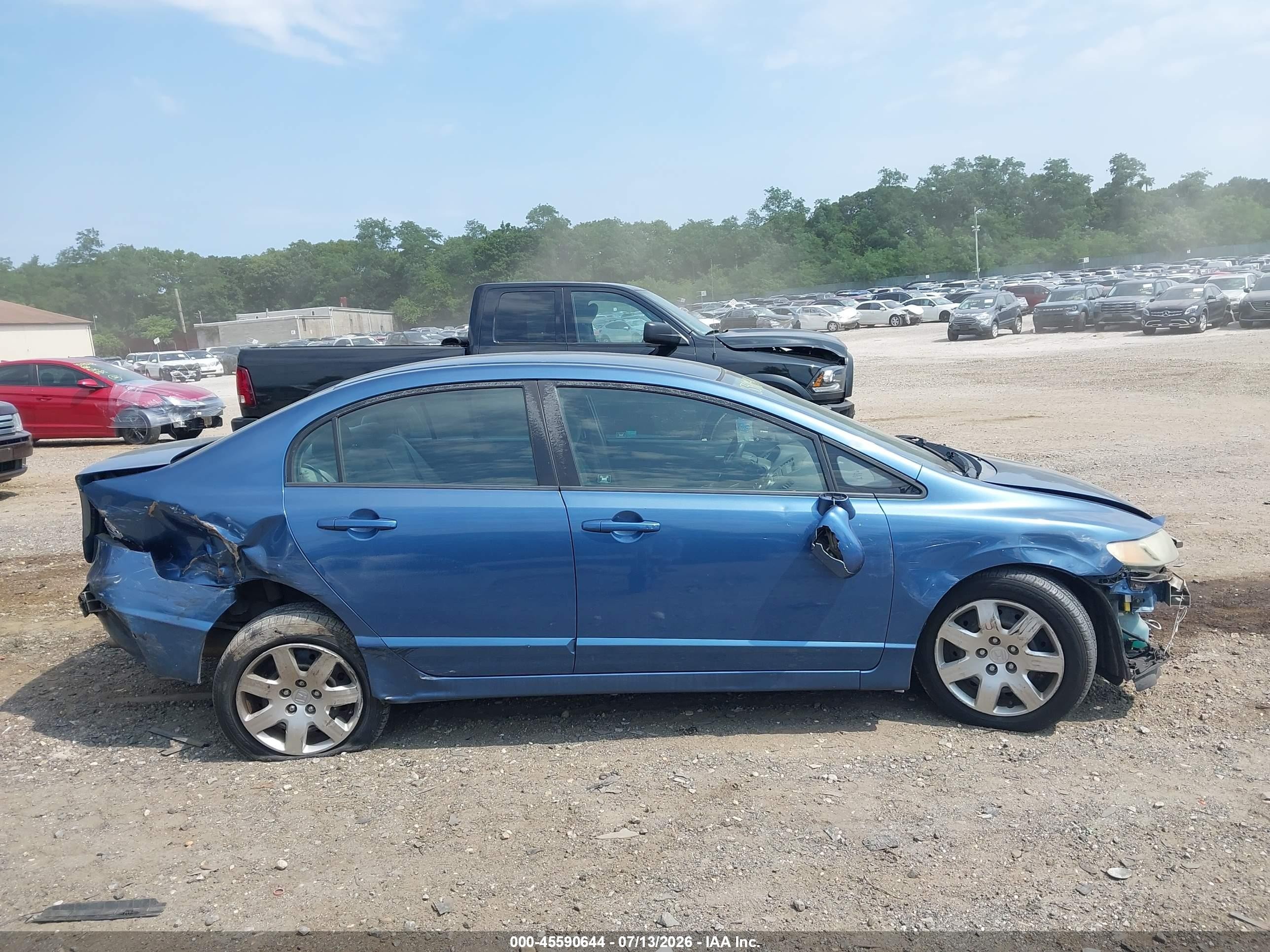 2009 Honda Civic Lx Синий vin: 2HGFA16529H367802