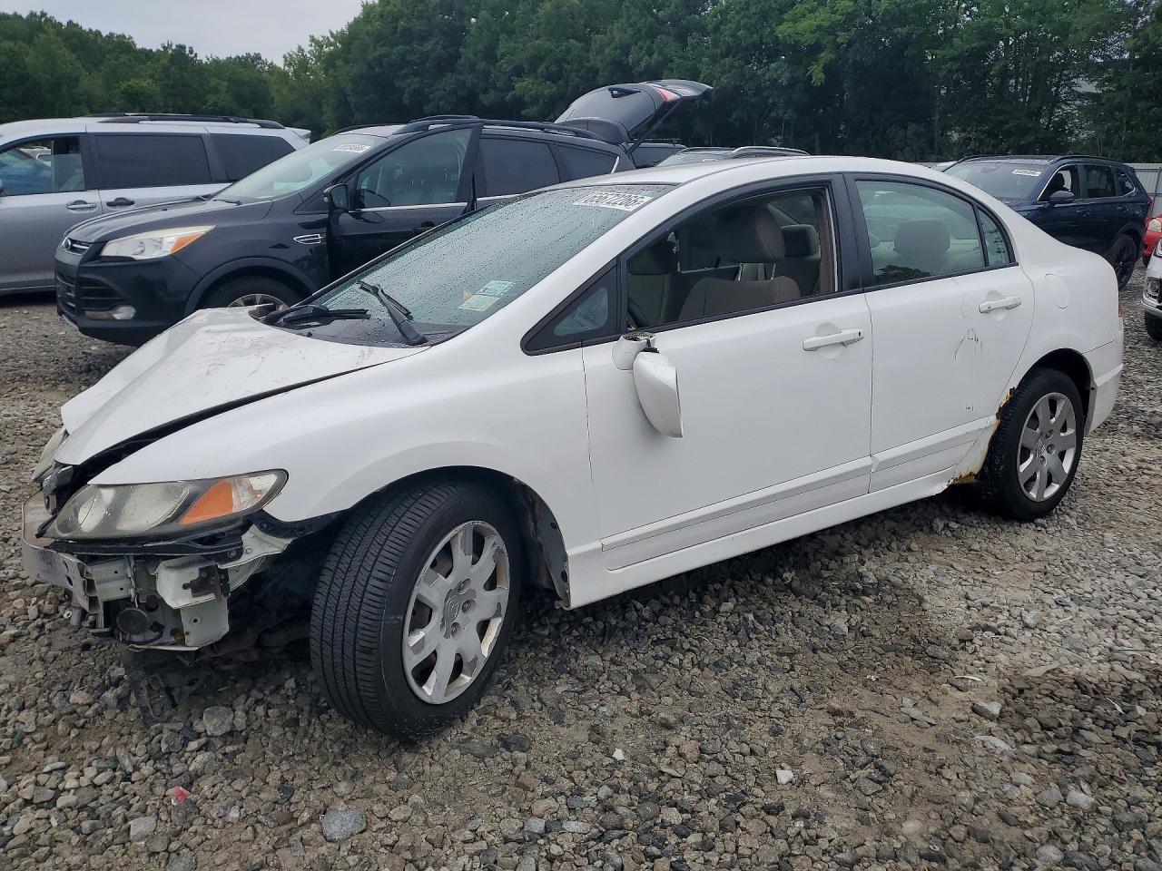 2009 Honda Civic Lx Белый vin: 2HGFA16529H368237