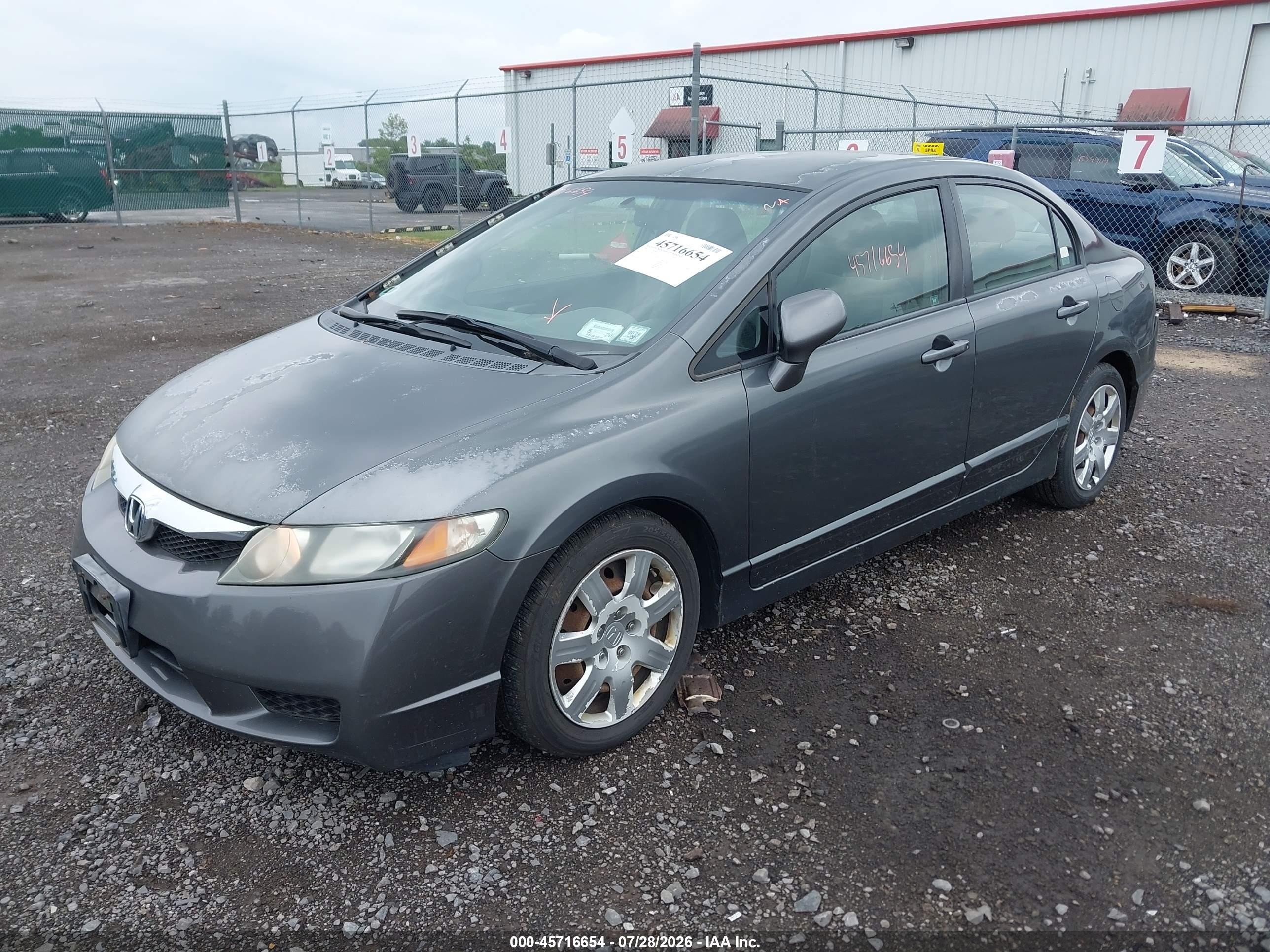 2009 Honda Civic Lx Gray vin: 2HGFA16529H523109