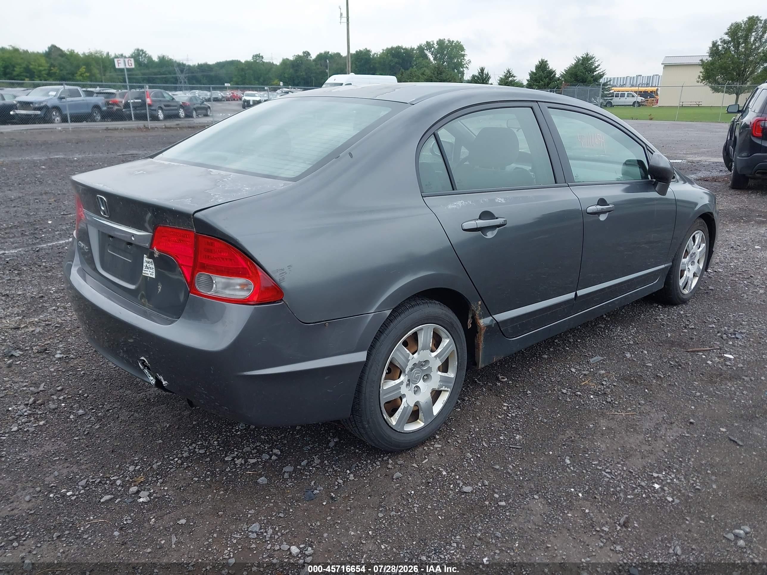 2009 Honda Civic Lx Gray vin: 2HGFA16529H523109