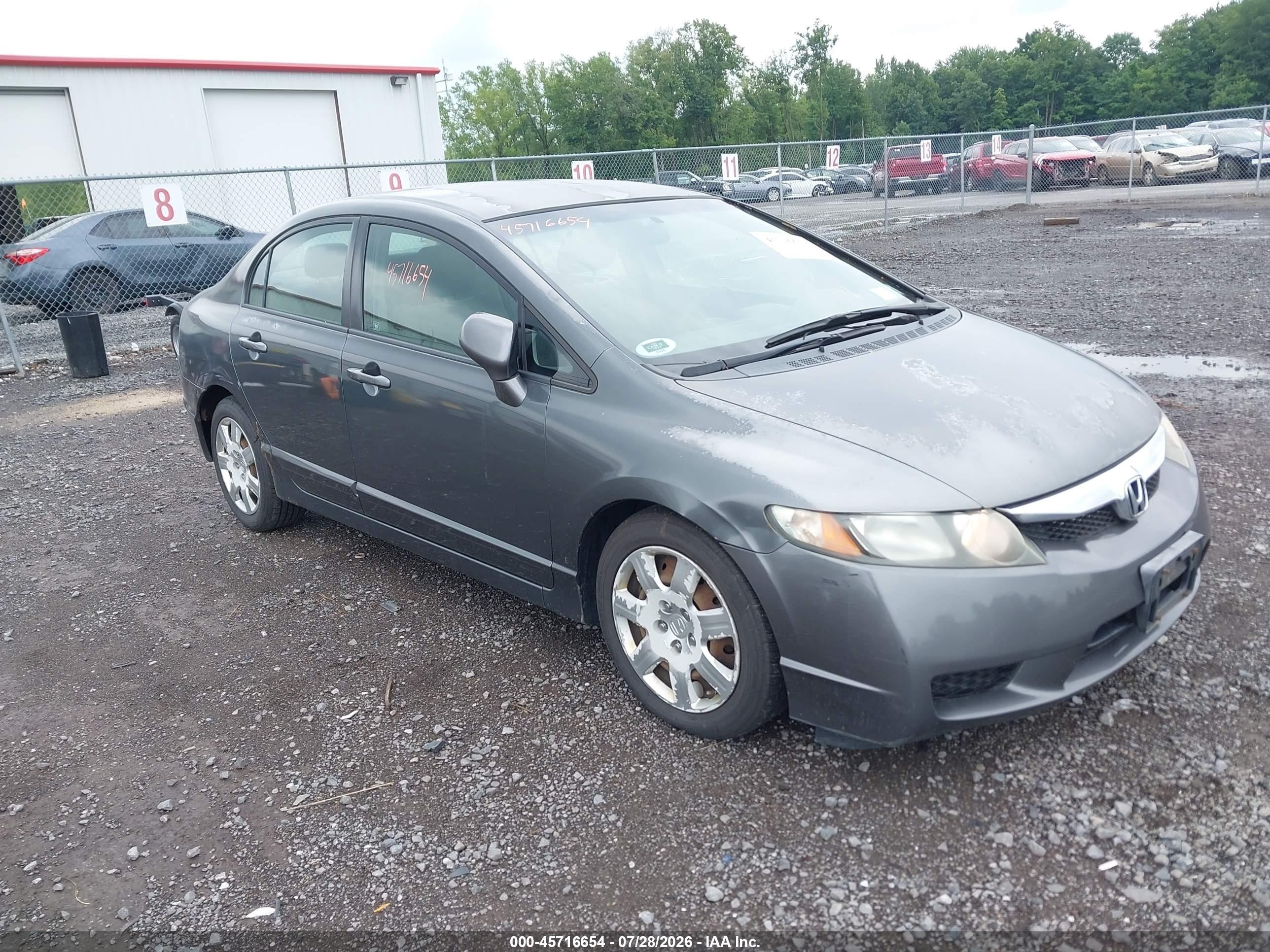 2009 Honda Civic Lx Gray vin: 2HGFA16529H523109