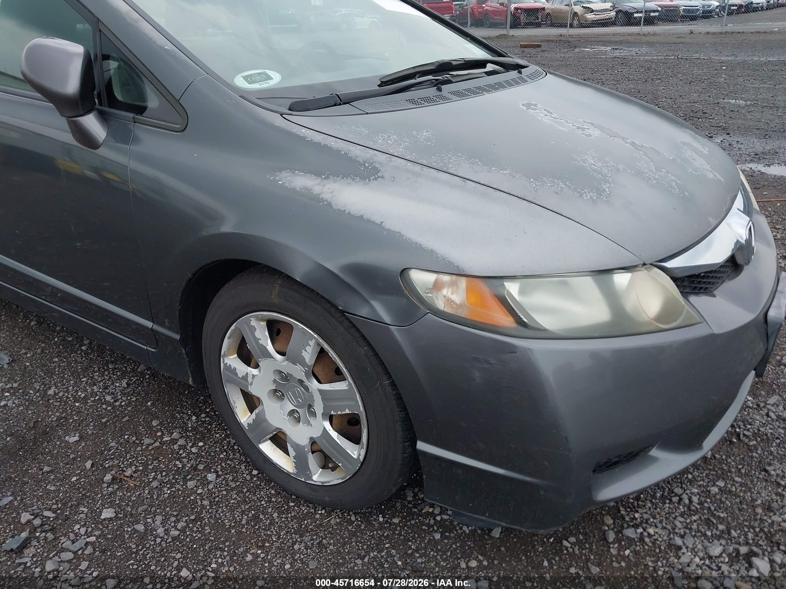 2009 Honda Civic Lx Gray vin: 2HGFA16529H523109