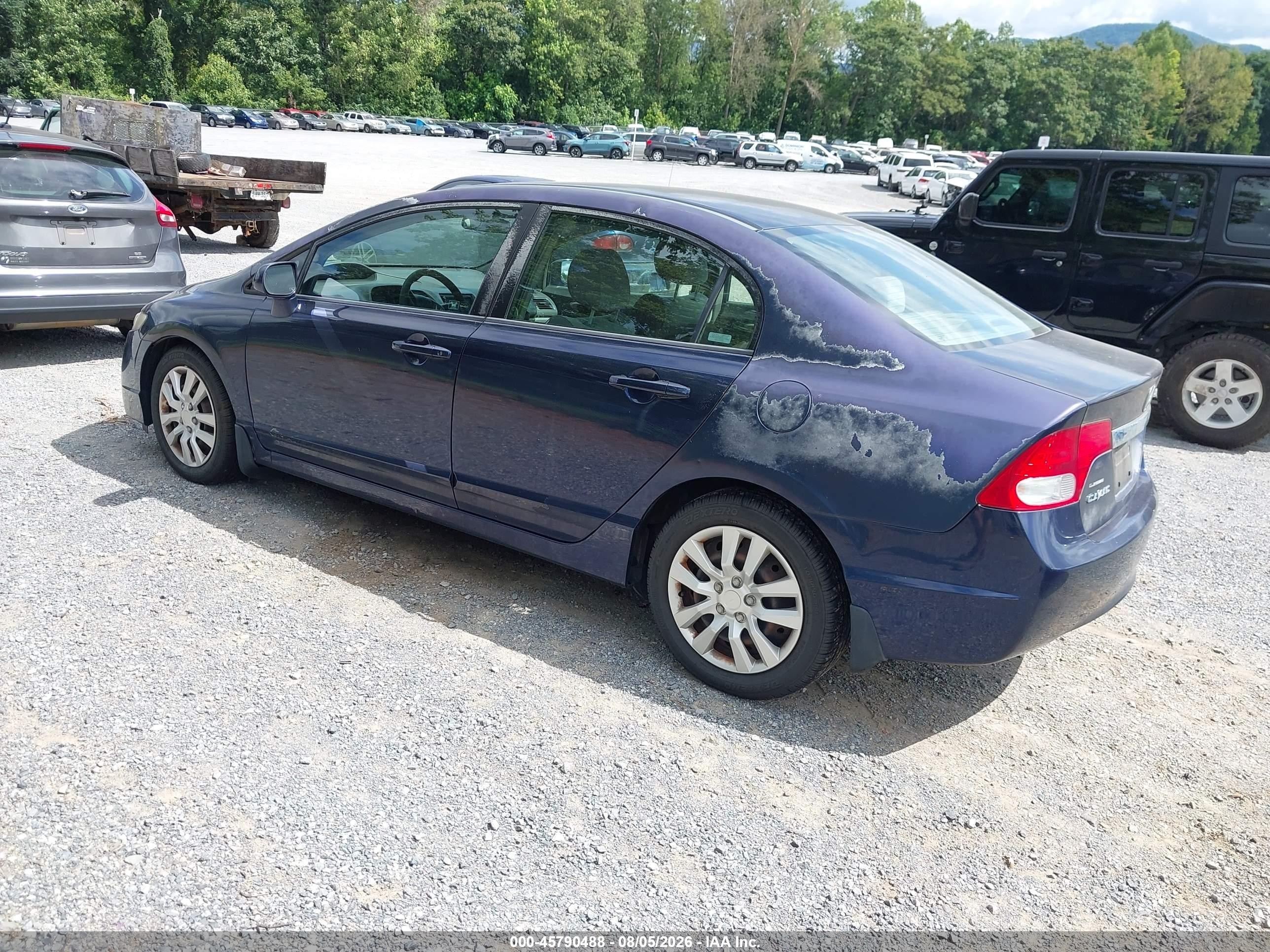 2009 Honda Civic Lx Blue vin: 2HGFA16529H534904