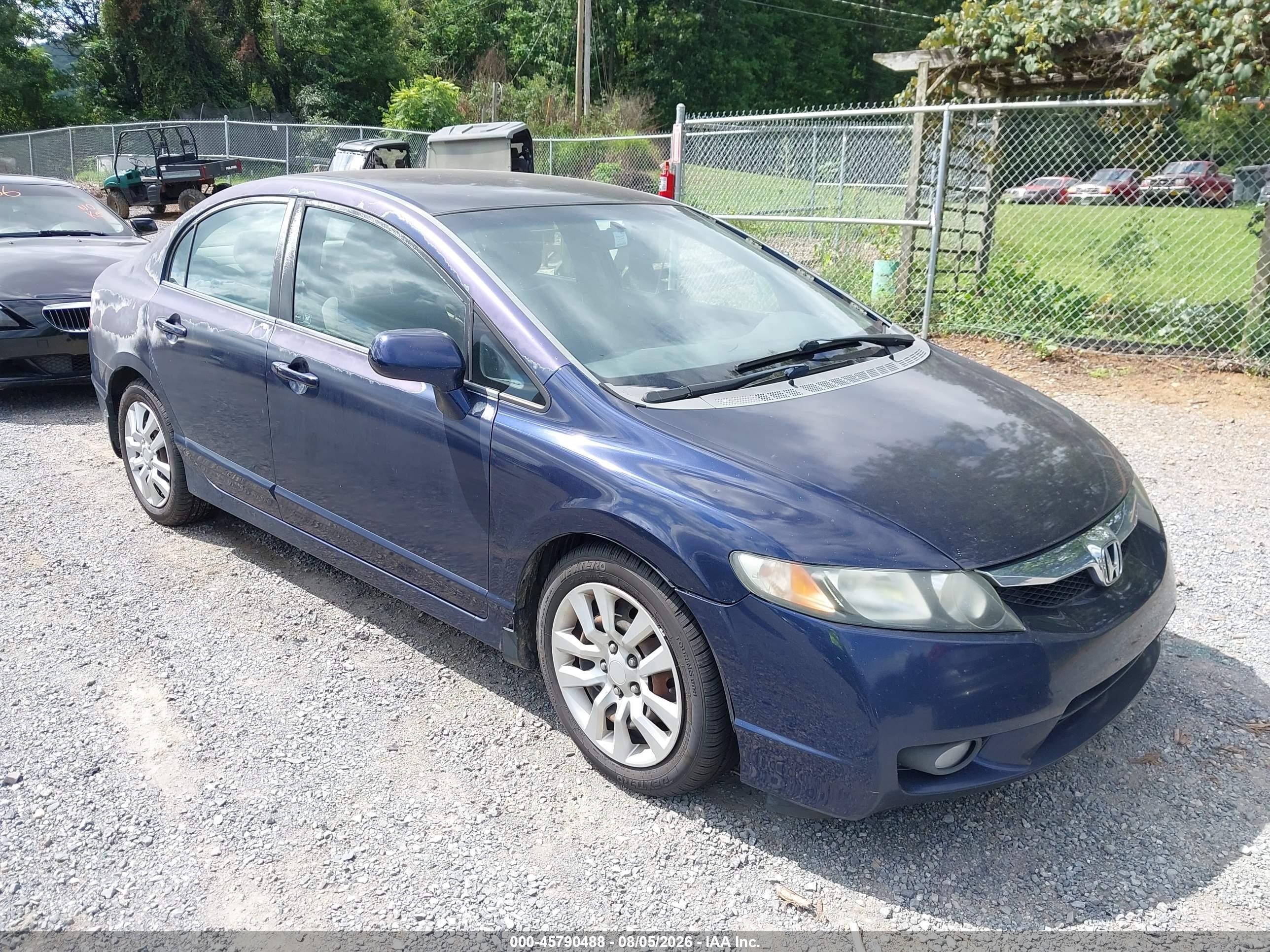 2009 Honda Civic Lx Blue vin: 2HGFA16529H534904