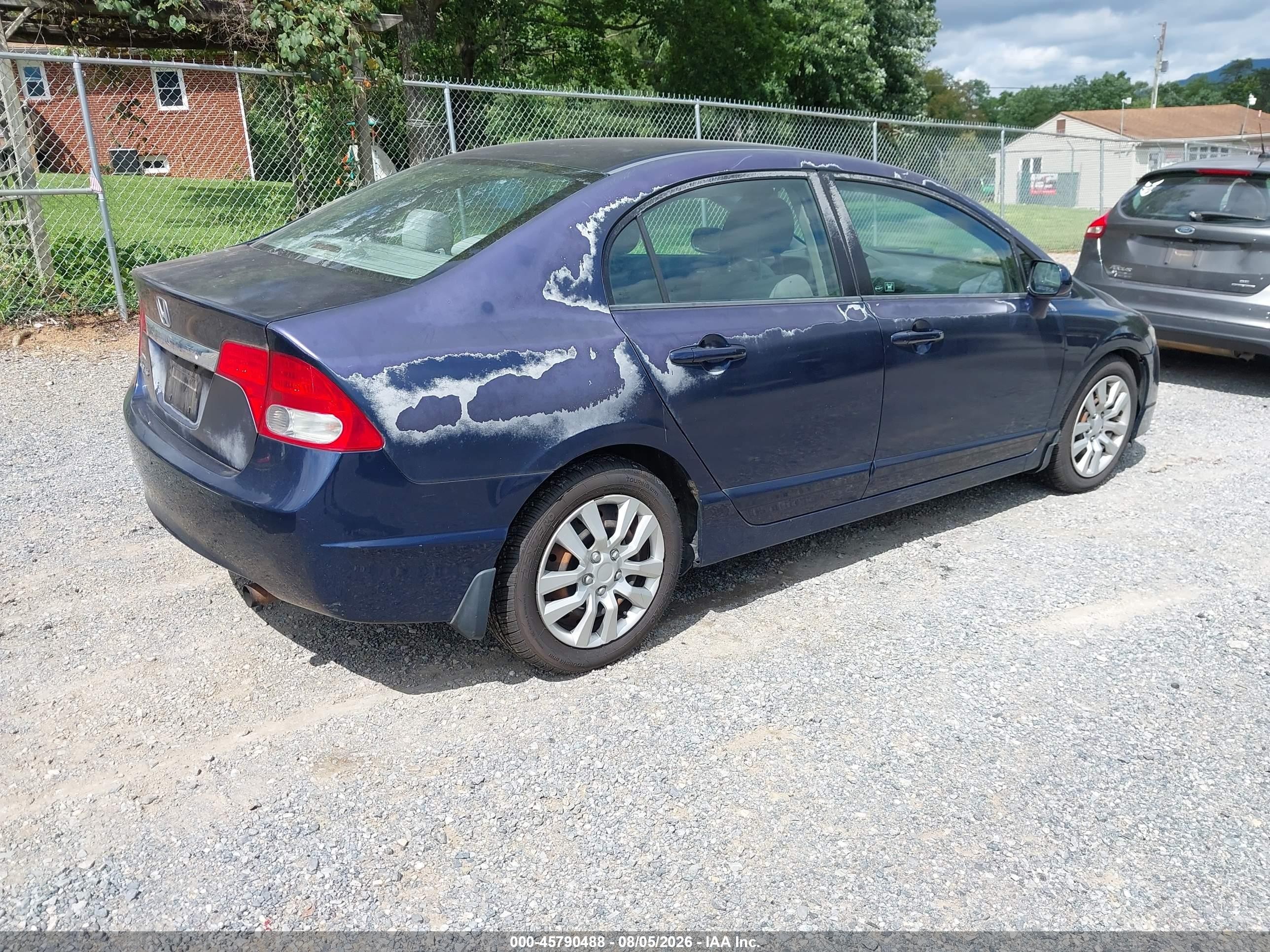2009 Honda Civic Lx Blue vin: 2HGFA16529H534904