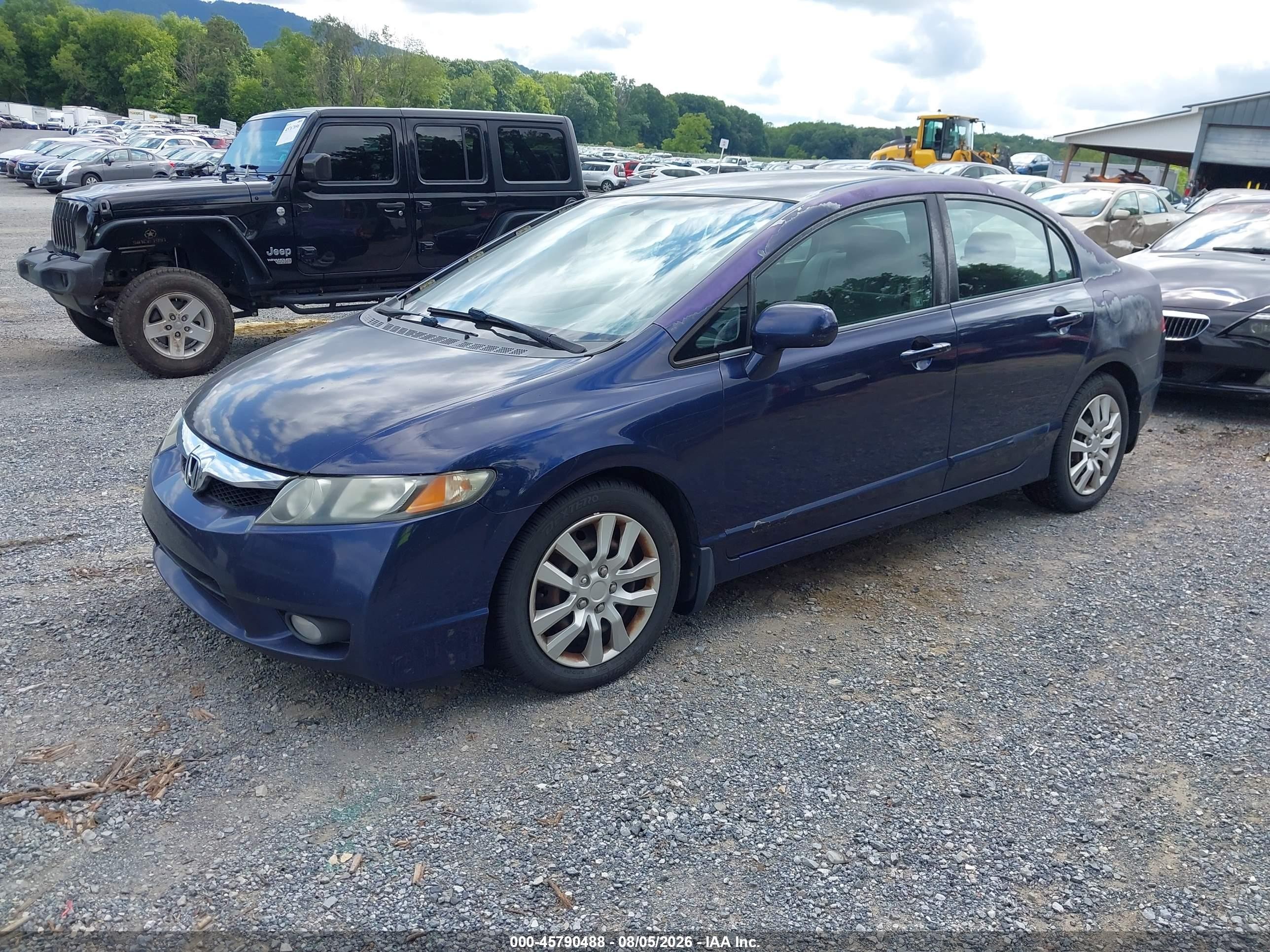 2009 Honda Civic Lx Blue vin: 2HGFA16529H534904