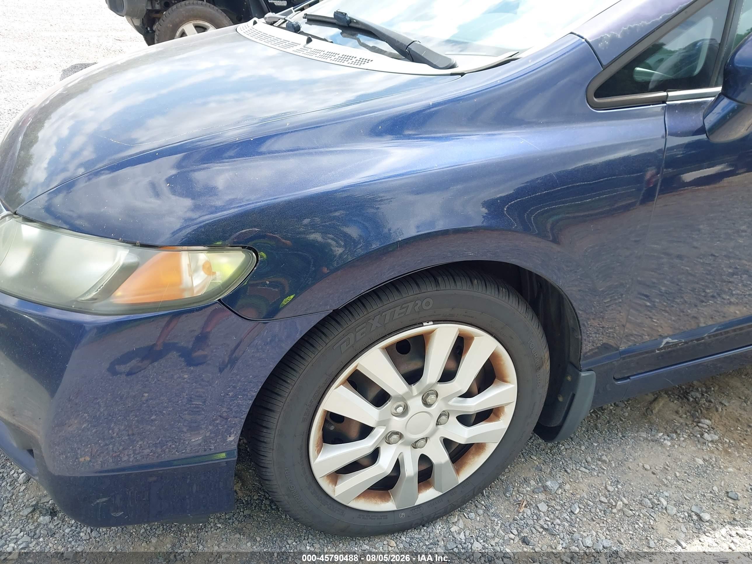 2009 Honda Civic Lx Blue vin: 2HGFA16529H534904