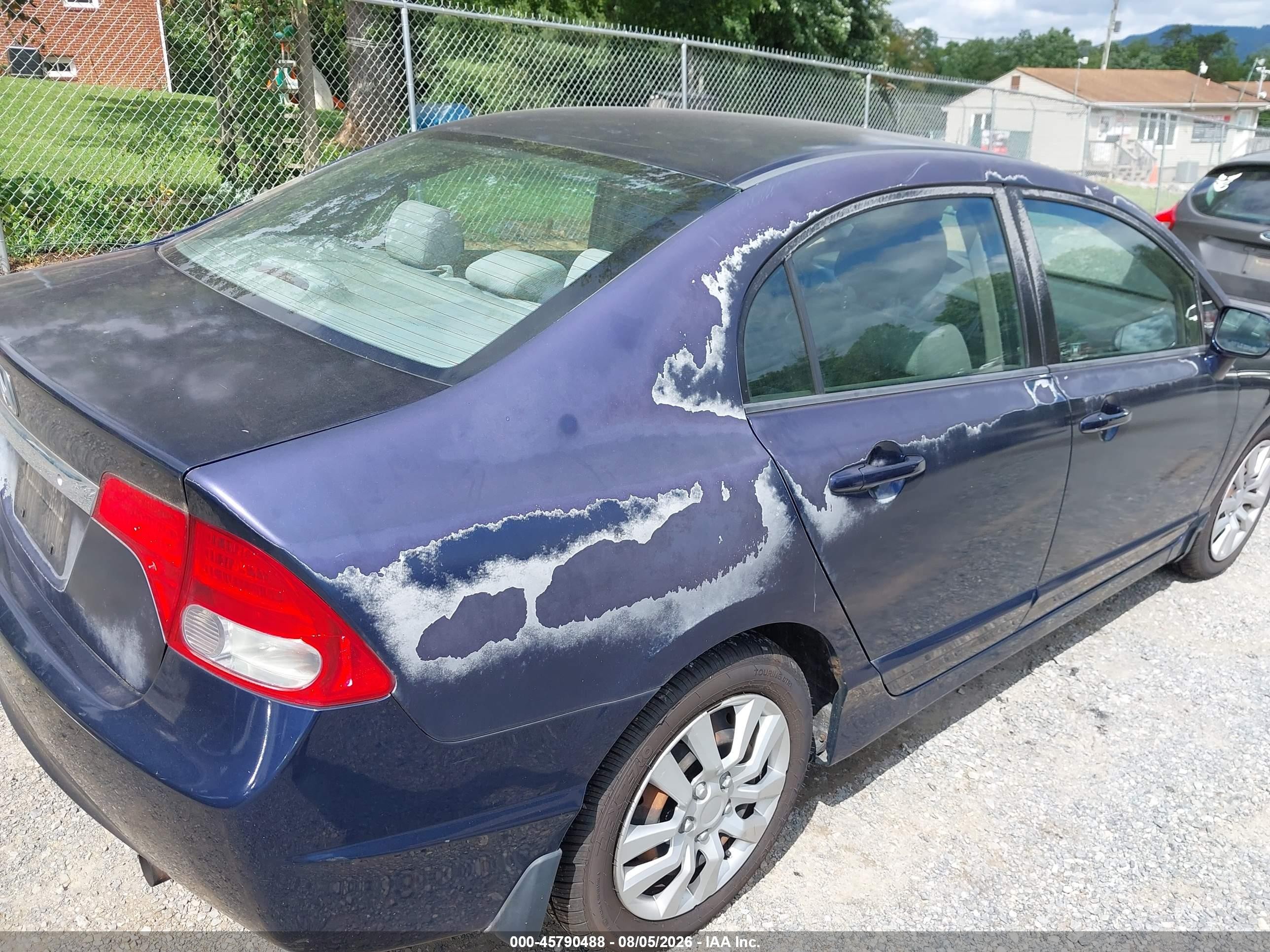 2009 Honda Civic Lx Blue vin: 2HGFA16529H534904