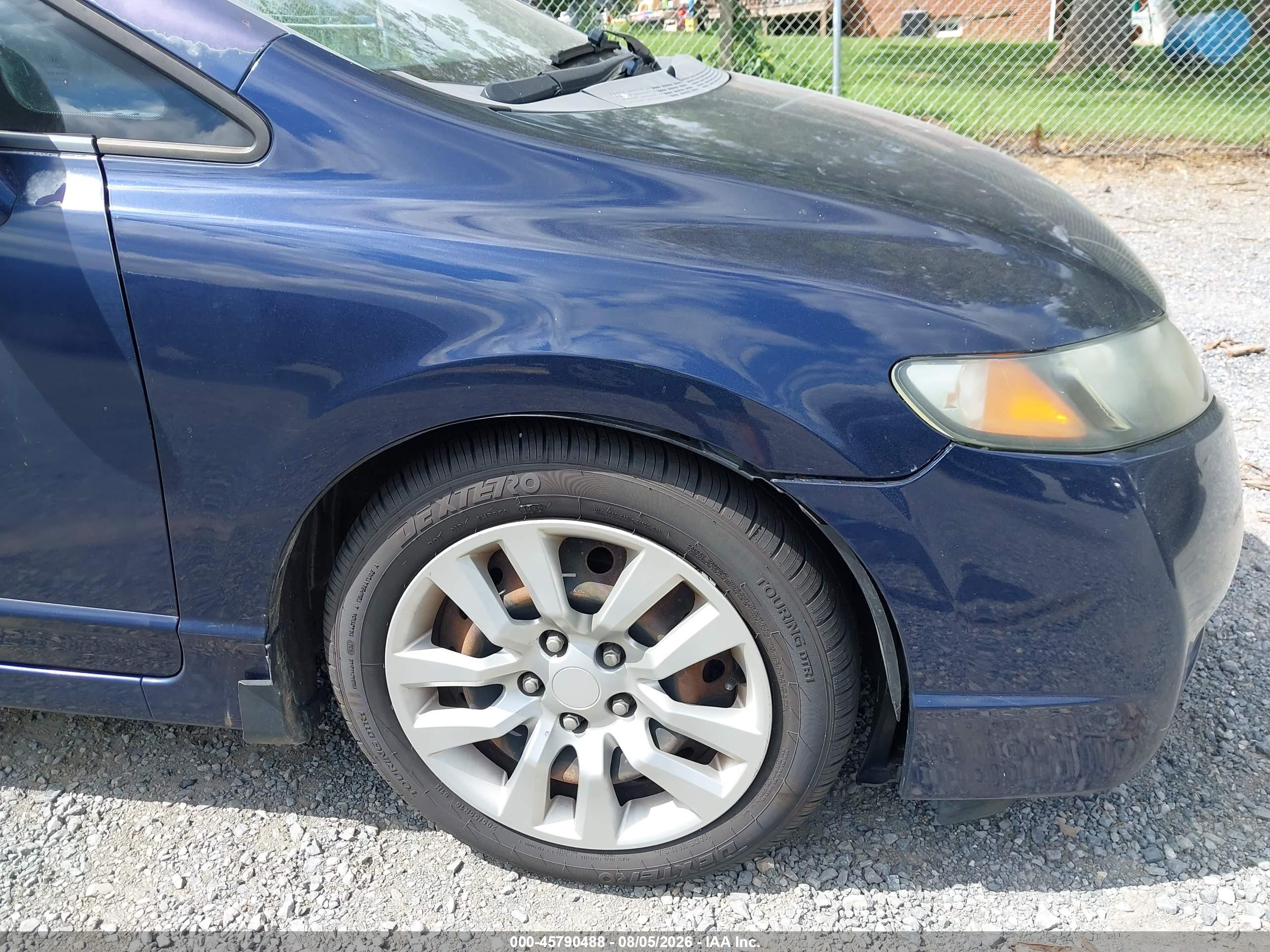 2009 Honda Civic Lx Blue vin: 2HGFA16529H534904