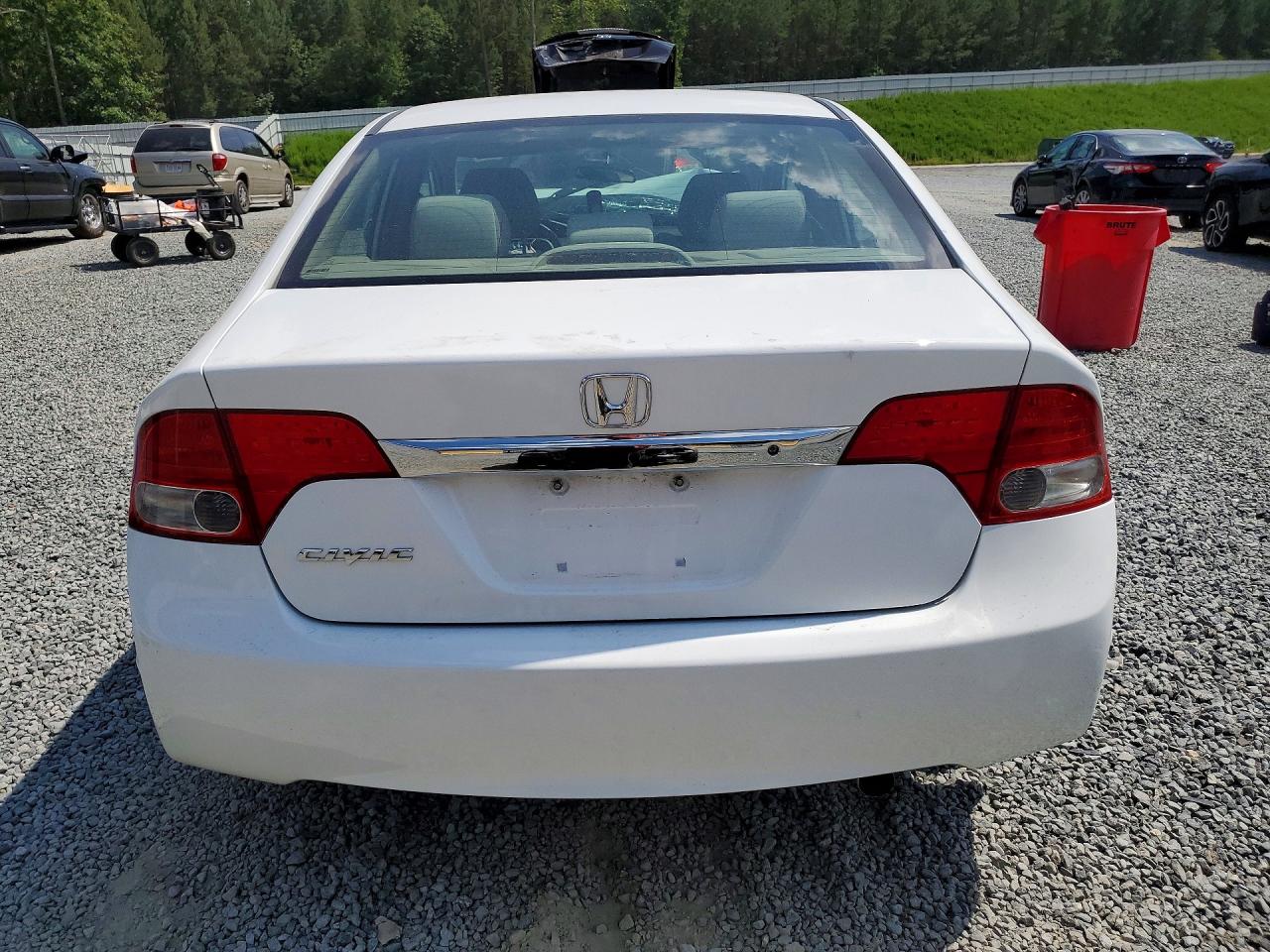 2009 Honda Civic Lx White vin: 2HGFA16529H539875