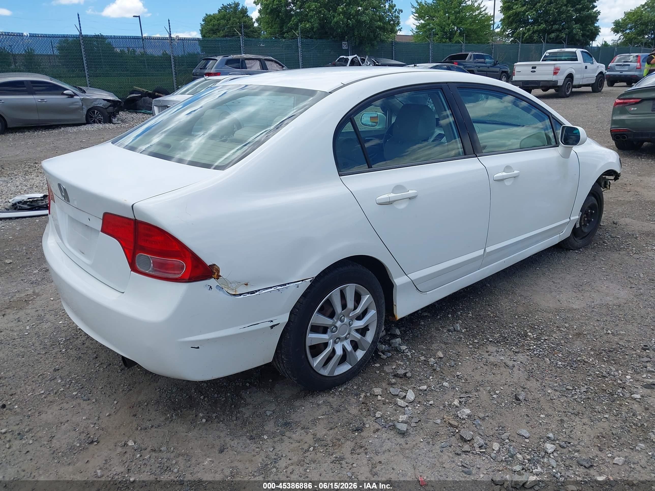 2006 Honda Civic Lx Белый vin: 2HGFA16536H503964