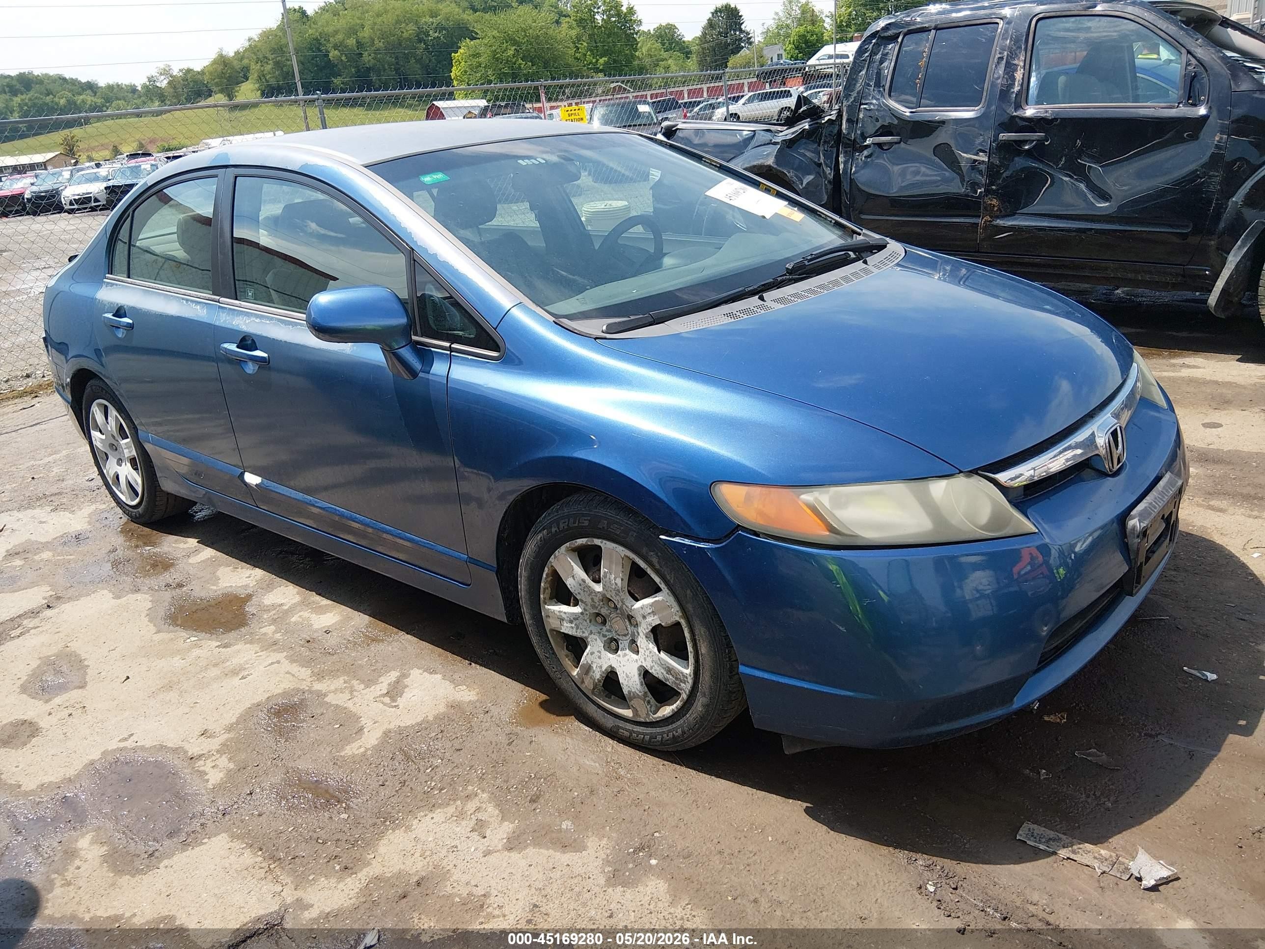 2006 Honda Civic Lx Blue vin: 2HGFA16536H506167