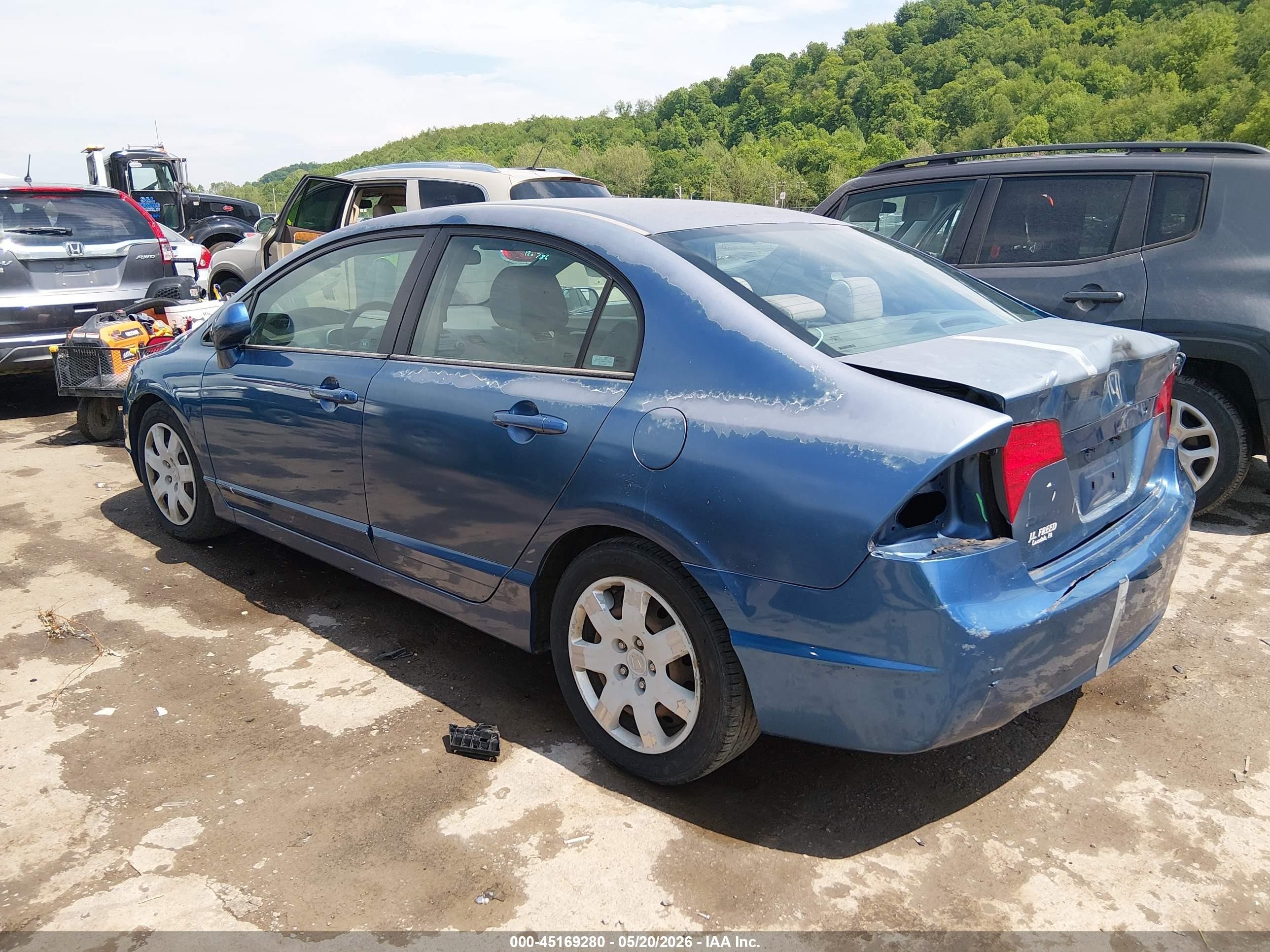 2006 Honda Civic Lx Blue vin: 2HGFA16536H506167