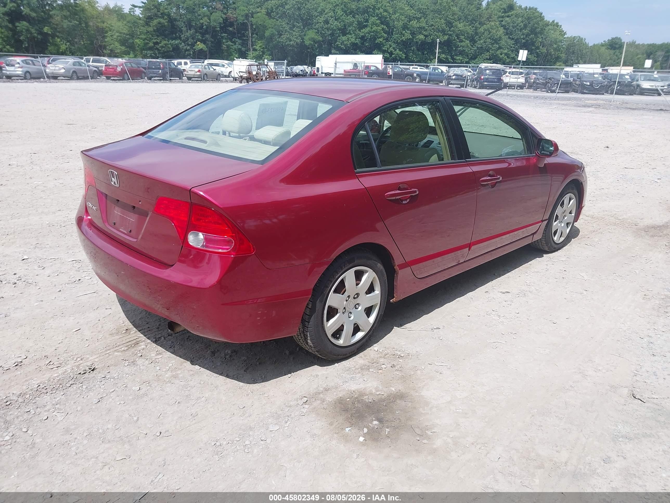 2006 Honda Civic Lx Burgundy vin: 2HGFA16536H516388