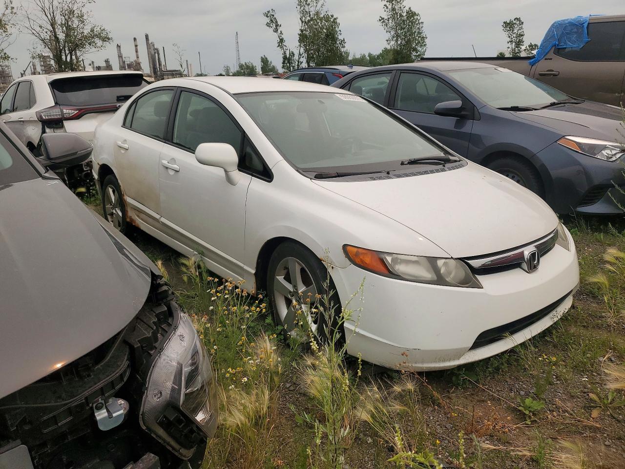 2007 Honda Civic Lx Белый vin: 2HGFA16537H037843
