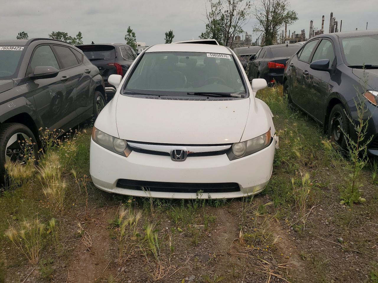 2007 Honda Civic Lx Белый vin: 2HGFA16537H037843