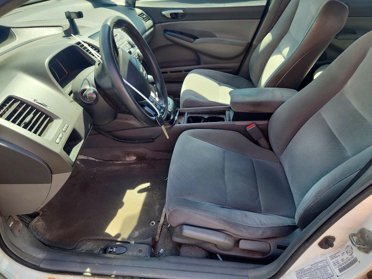 2007 Honda Civic Lx Белый vin: 2HGFA16537H037843