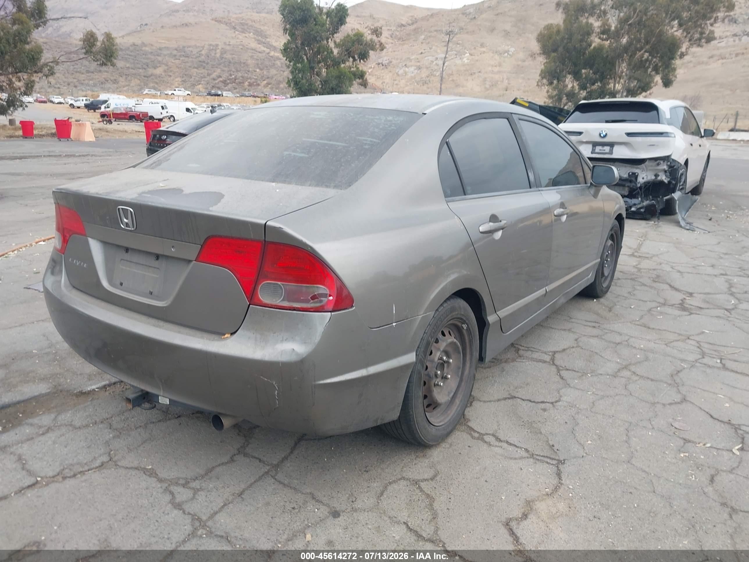 2007 Honda Civic Lx Серый vin: 2HGFA16537H311025