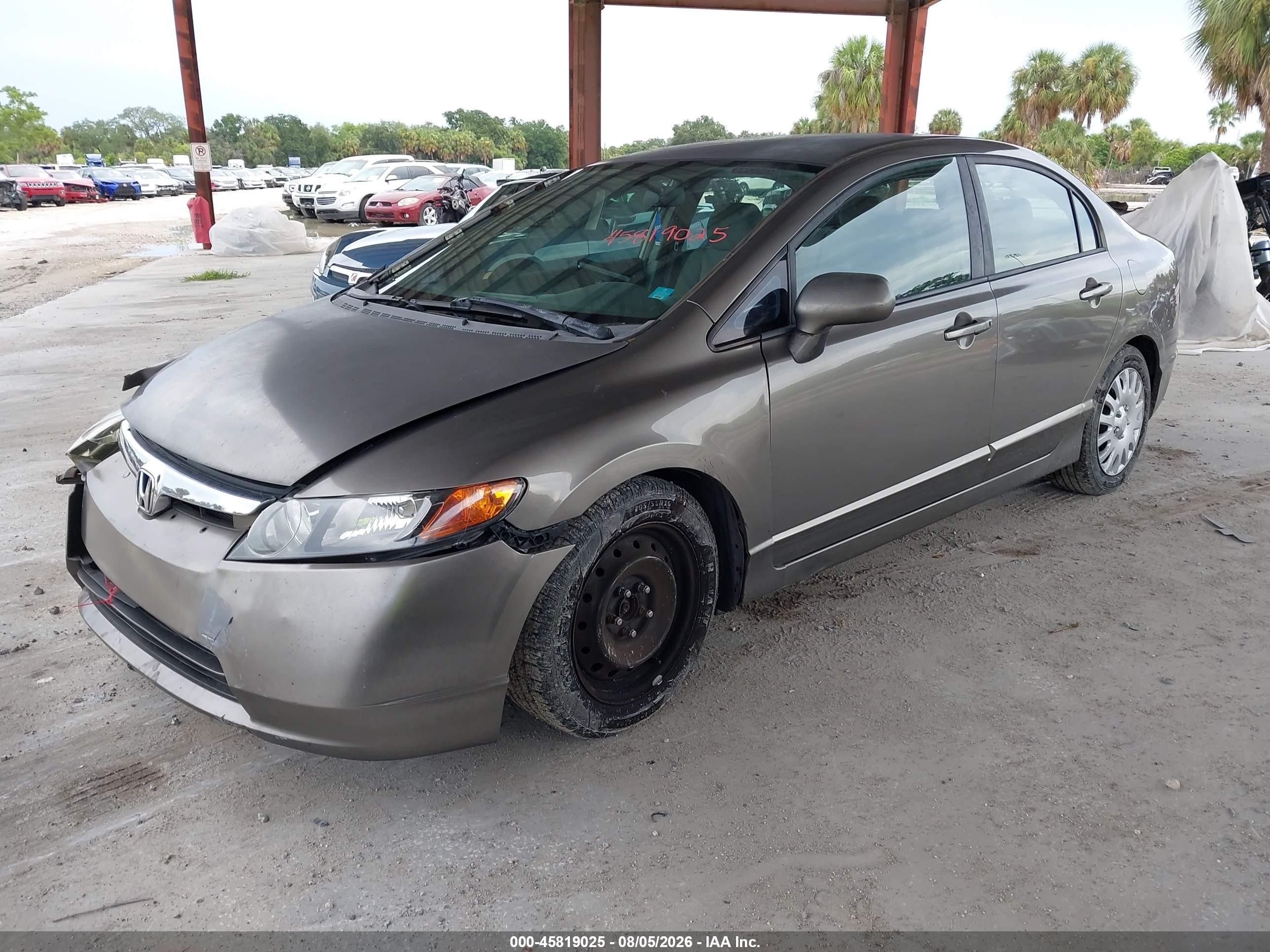 2007 Honda Civic Lx Gray vin: 2HGFA16537H314300