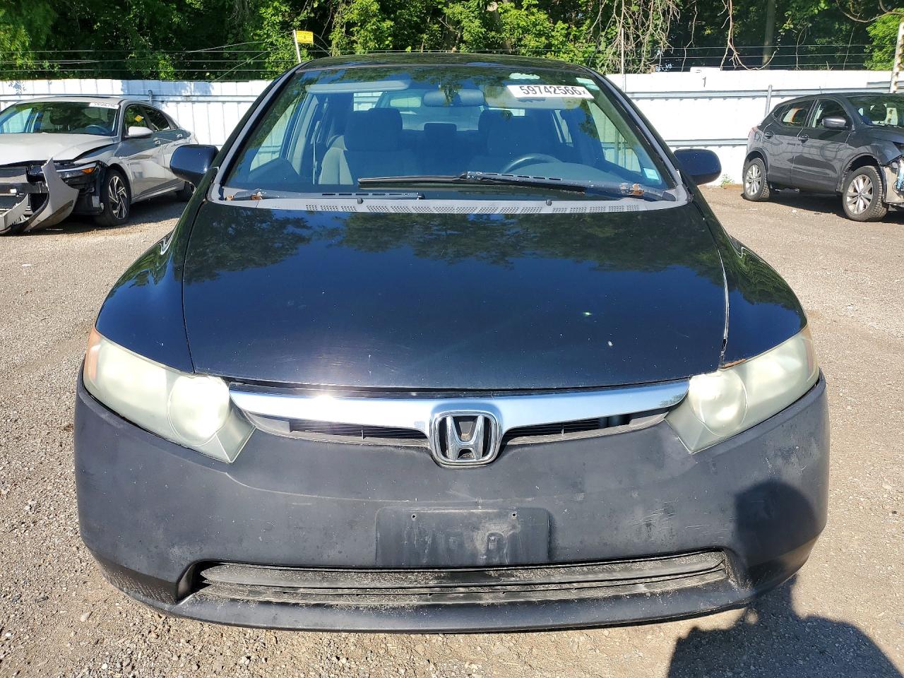 2008 Honda Civic Lx Black vin: 2HGFA16538H115037