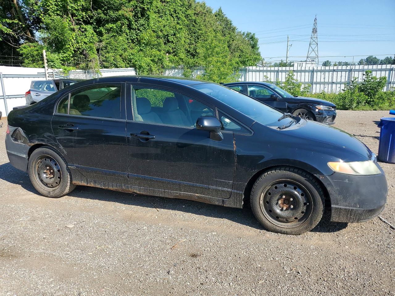 2008 Honda Civic Lx Black vin: 2HGFA16538H115037