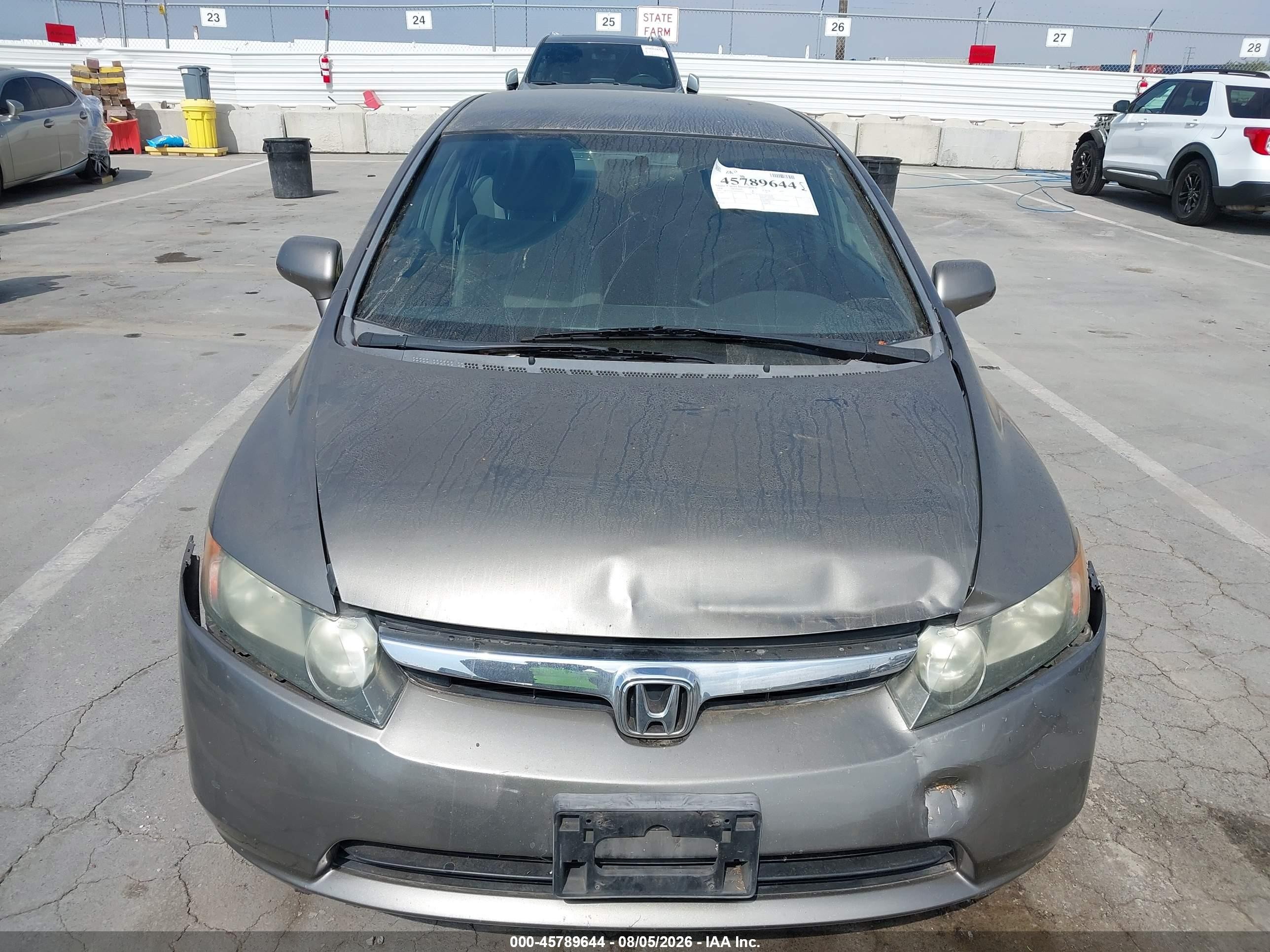 2008 Honda Civic Lx Gray vin: 2HGFA16538H309714