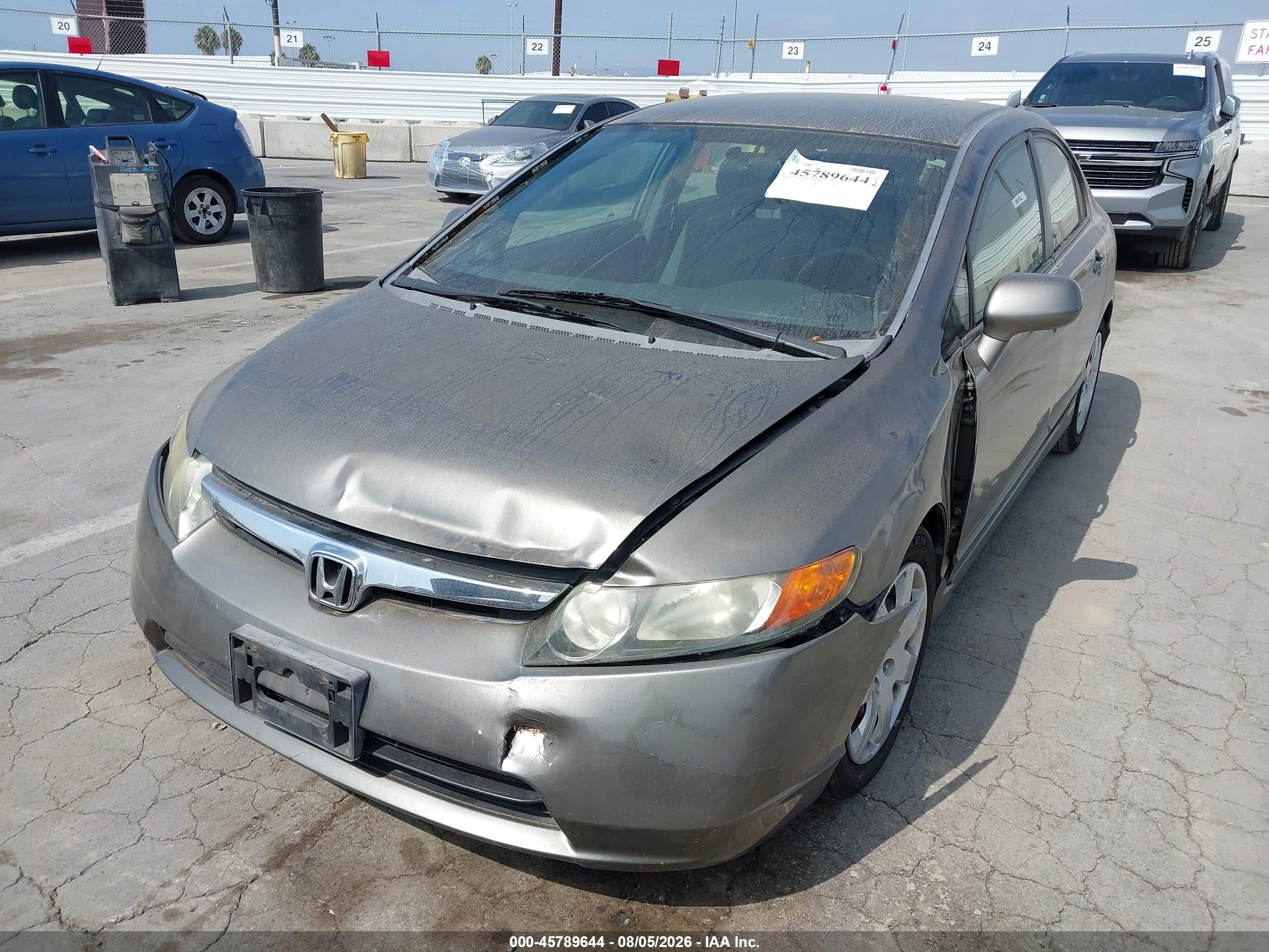 2008 Honda Civic Lx Gray vin: 2HGFA16538H309714