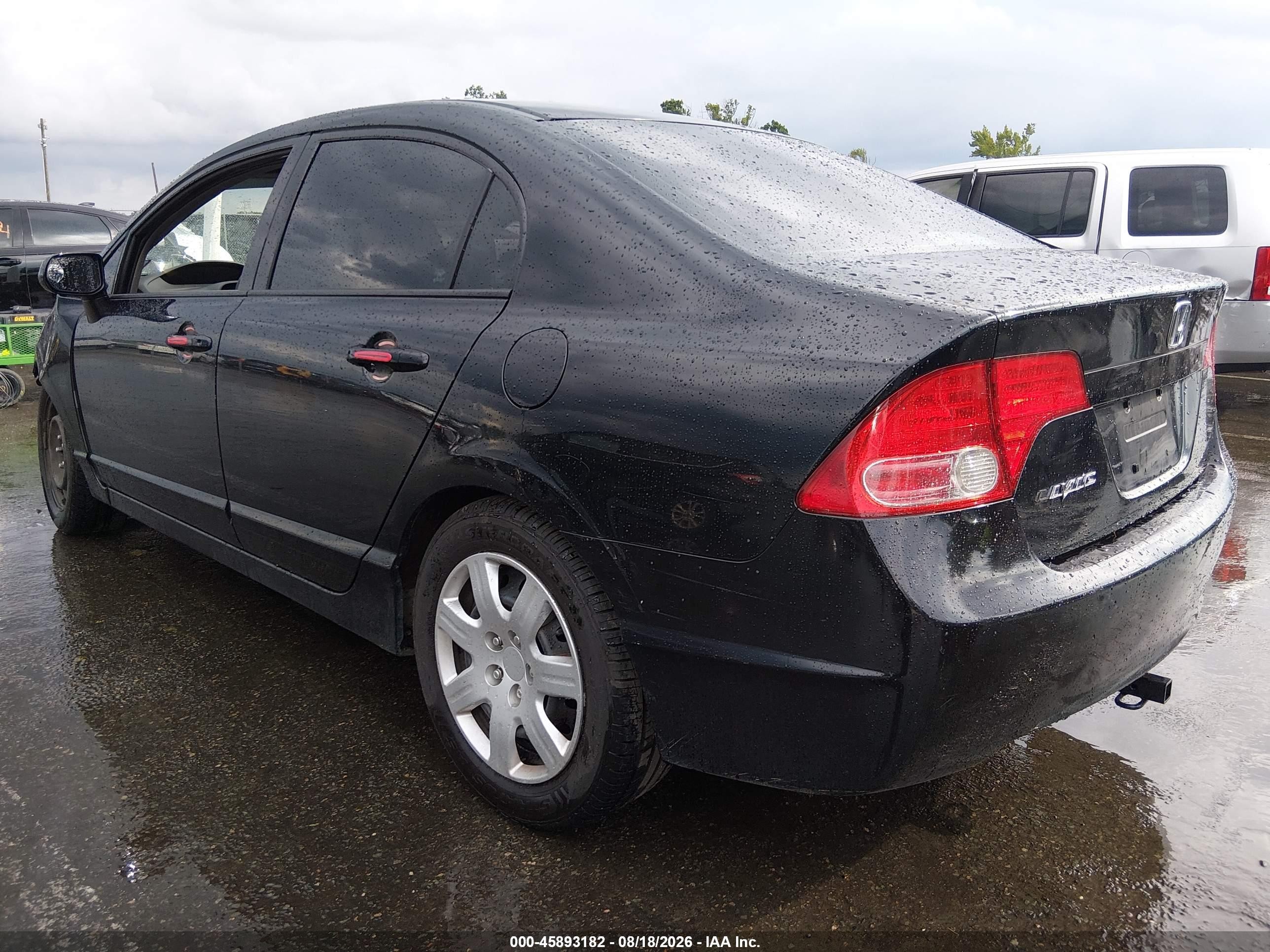 2008 Honda Civic Lx Black vin: 2HGFA16538H314850